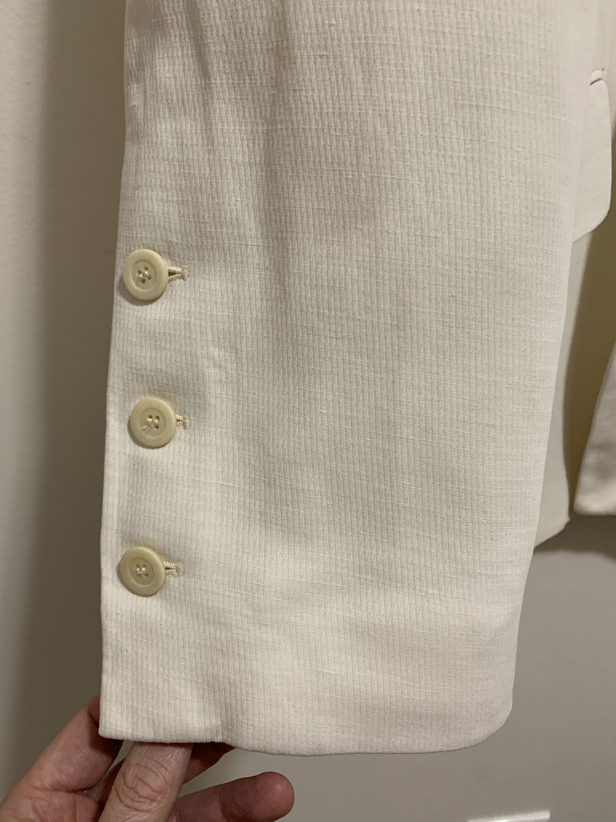 Dries Van Noten Worn ONCE €1045 textured linen blazer, IT48-50, MI Belgium Size 38R - 7 Thumbnail