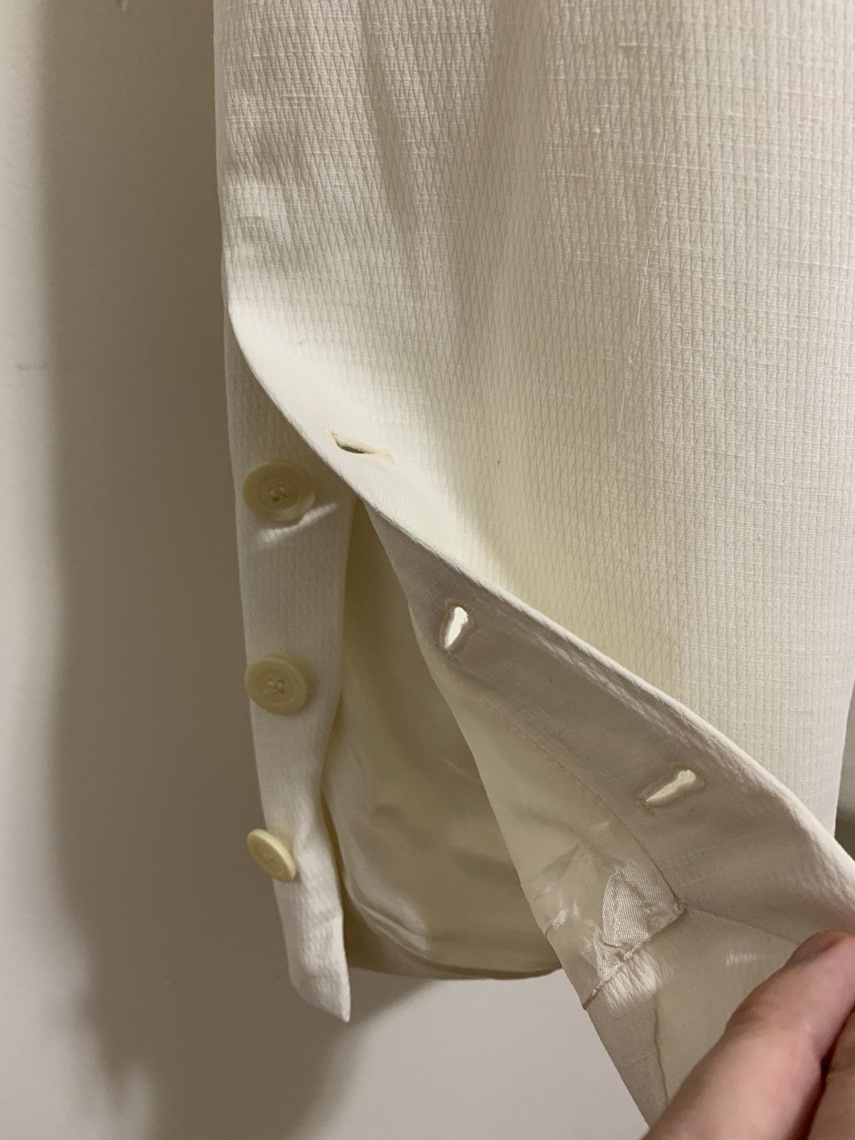 Dries Van Noten Worn ONCE €1045 textured linen blazer, IT48-50, MI Belgium Size 38R - 8 Thumbnail
