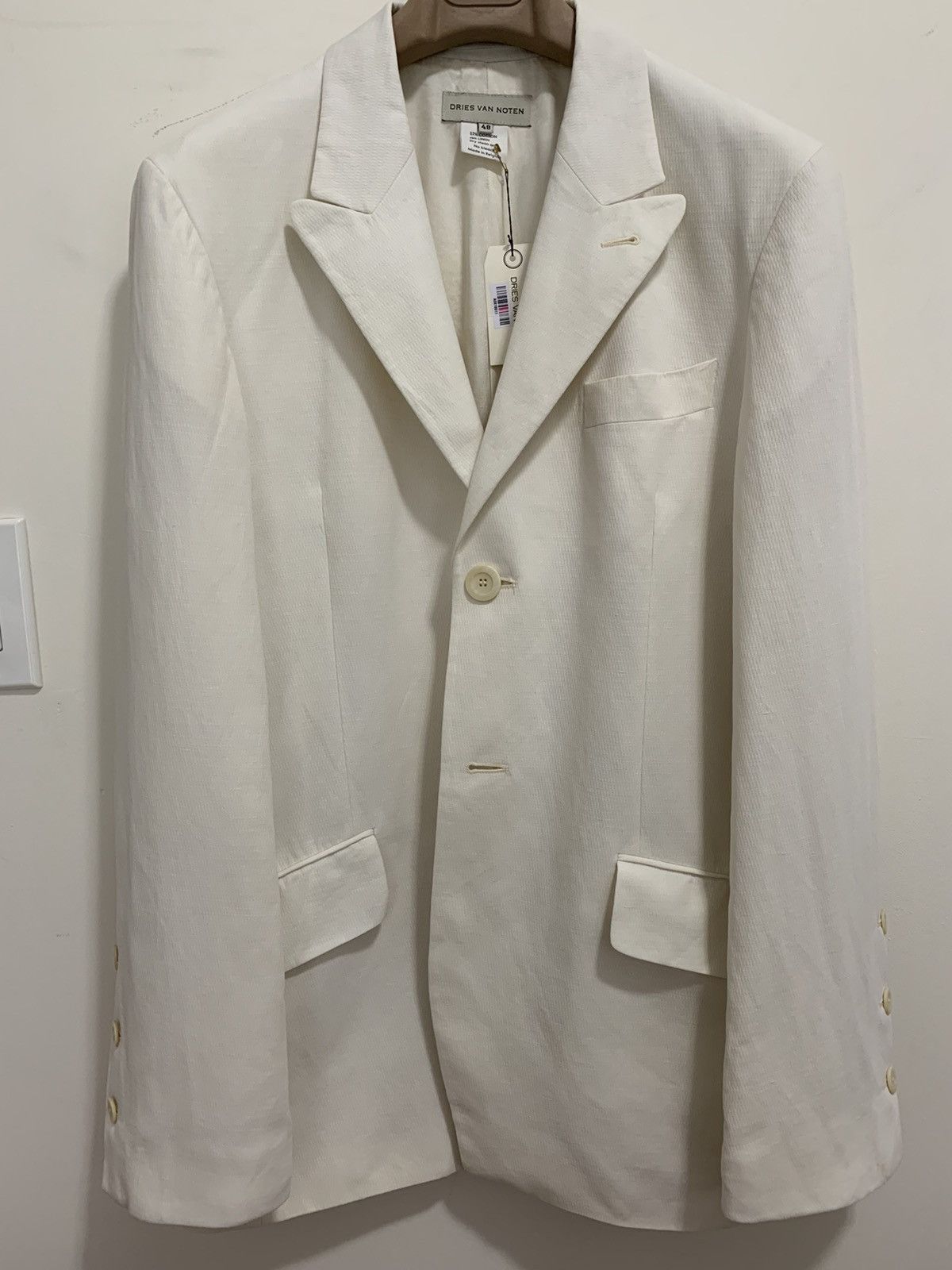Dries Van Noten Worn ONCE €1045 textured linen blazer, IT48-50, MI Belgium Size 38R - 1 Thumbnail