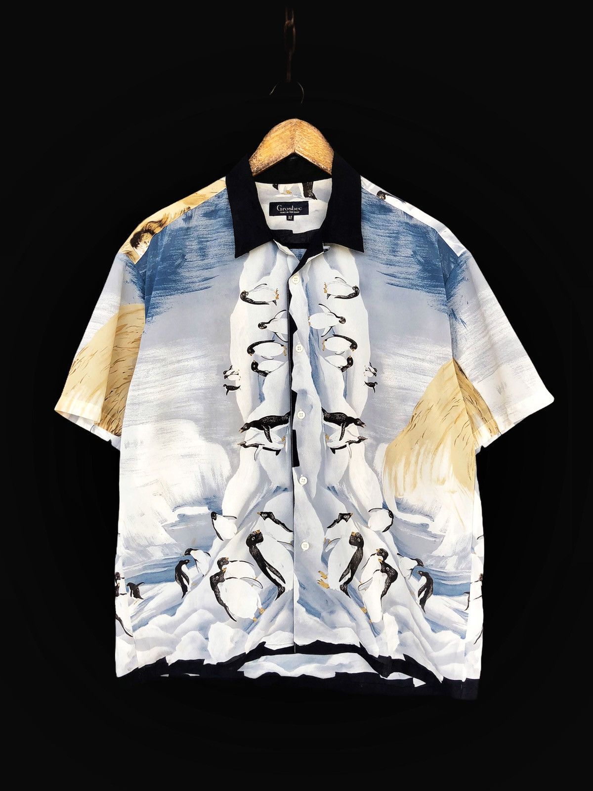 Art Comes First RARE🔥Grosbec 🇮🇹 "Antarctic" Motif B/D Baroque Shirt Size US L / EU 52-54 / 3 - 4 Thumbnail