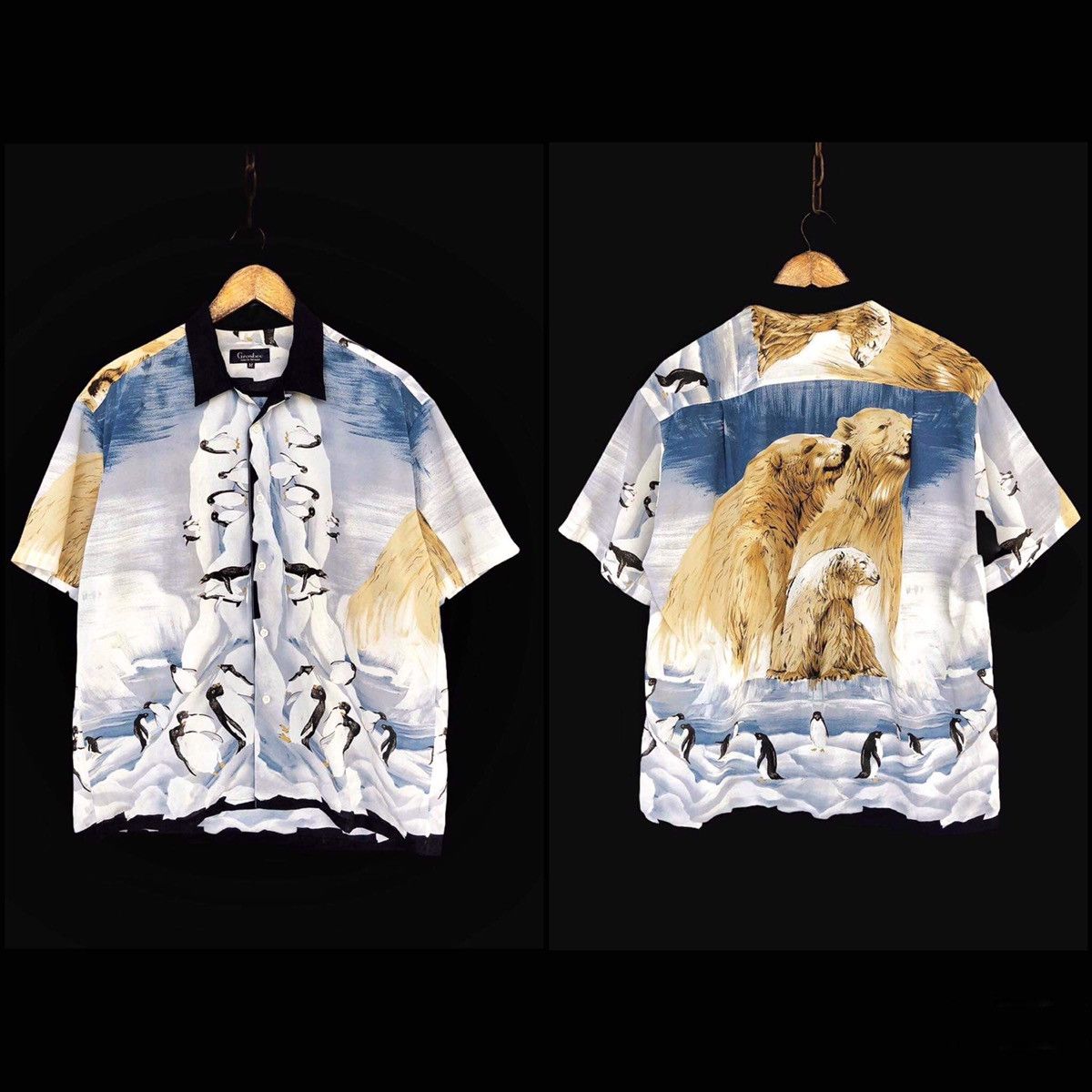 Art Comes First RARE🔥Grosbec 🇮🇹 "Antarctic" Motif B/D Baroque Shirt Size US L / EU 52-54 / 3 - 2 Thumbnail