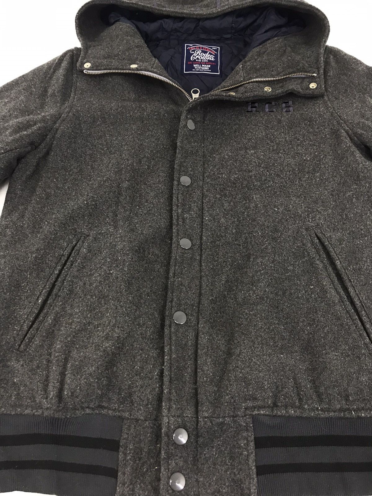 Japanese Brand Rodeo Crown RCS Wool Varsity Jacket Hoodies Quilted Inner Size US M / EU 48-50 / 2 - 3 Thumbnail