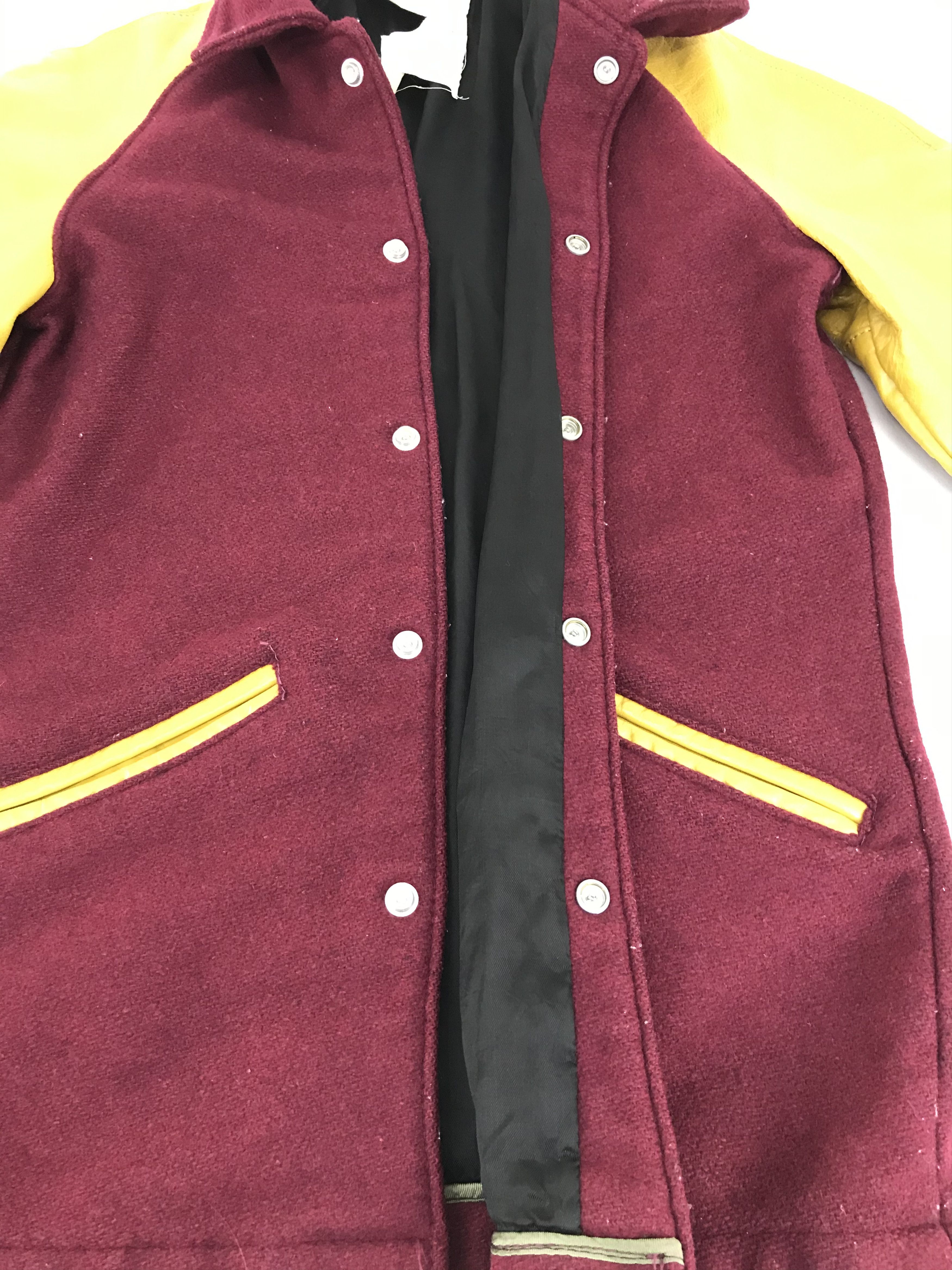 Delong × Vintage Vintage DeLong Kim Long Varsity Jacket Leather Wool Size US S / EU 44-46 / 1 - 3 Thumbnail