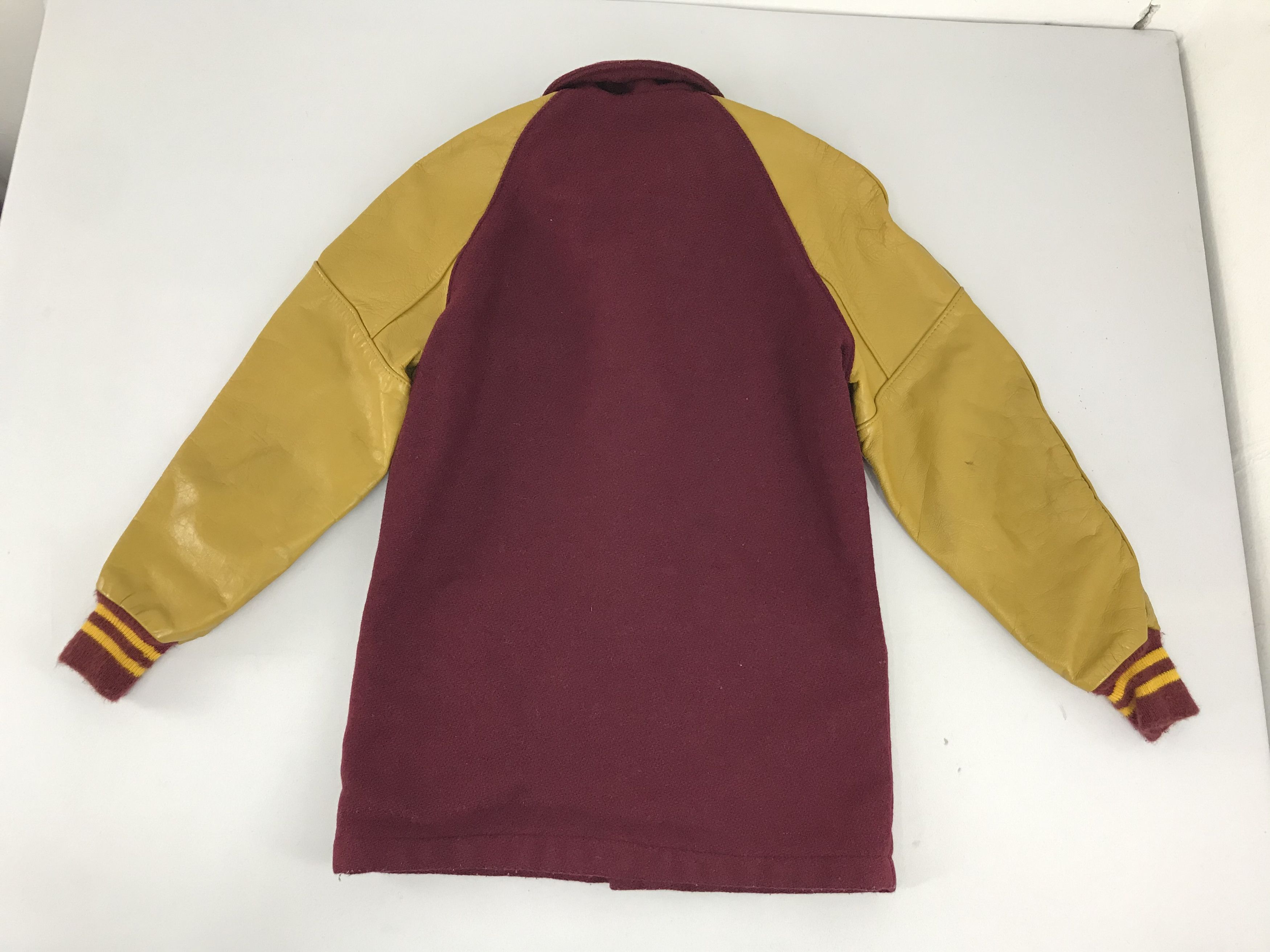 Delong × Vintage Vintage DeLong Kim Long Varsity Jacket Leather Wool Size US S / EU 44-46 / 1 - 2 Thumbnail
