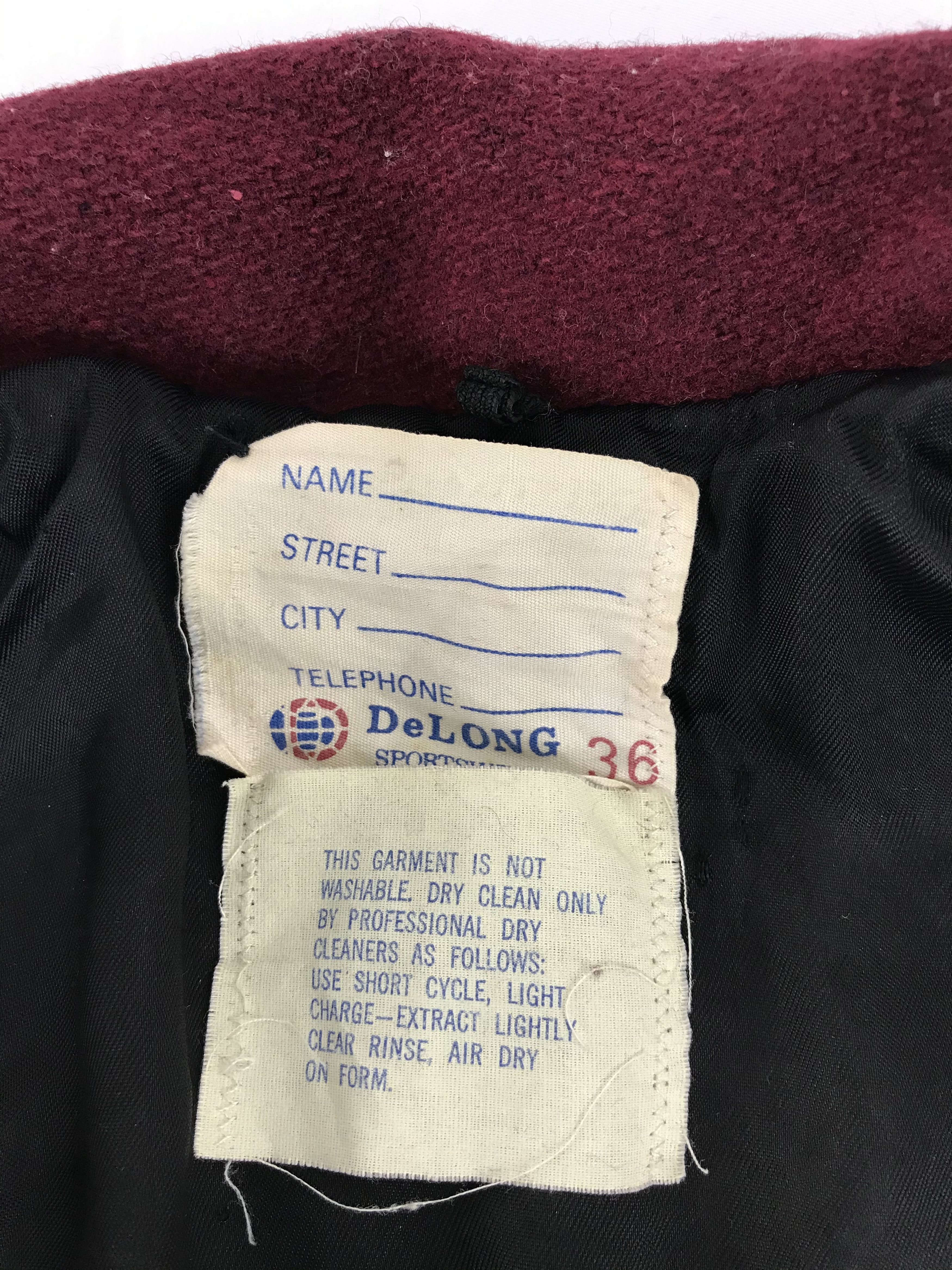 Delong × Vintage Vintage DeLong Kim Long Varsity Jacket Leather Wool Size US S / EU 44-46 / 1 - 6 Thumbnail