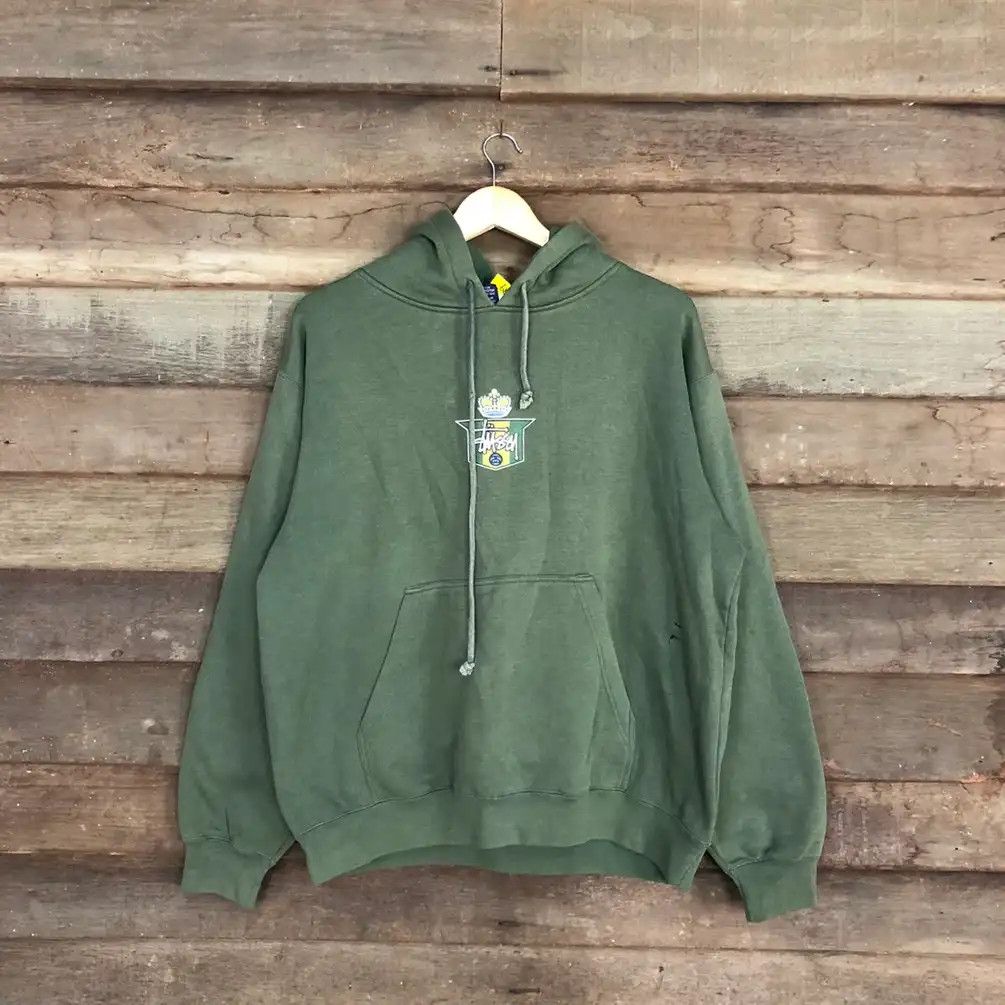 Stussy Stussy crown faded Green Big Logo Hoodies sweatshirt #3739DL Size US M / EU 48-50 / 2 - 15 Thumbnail