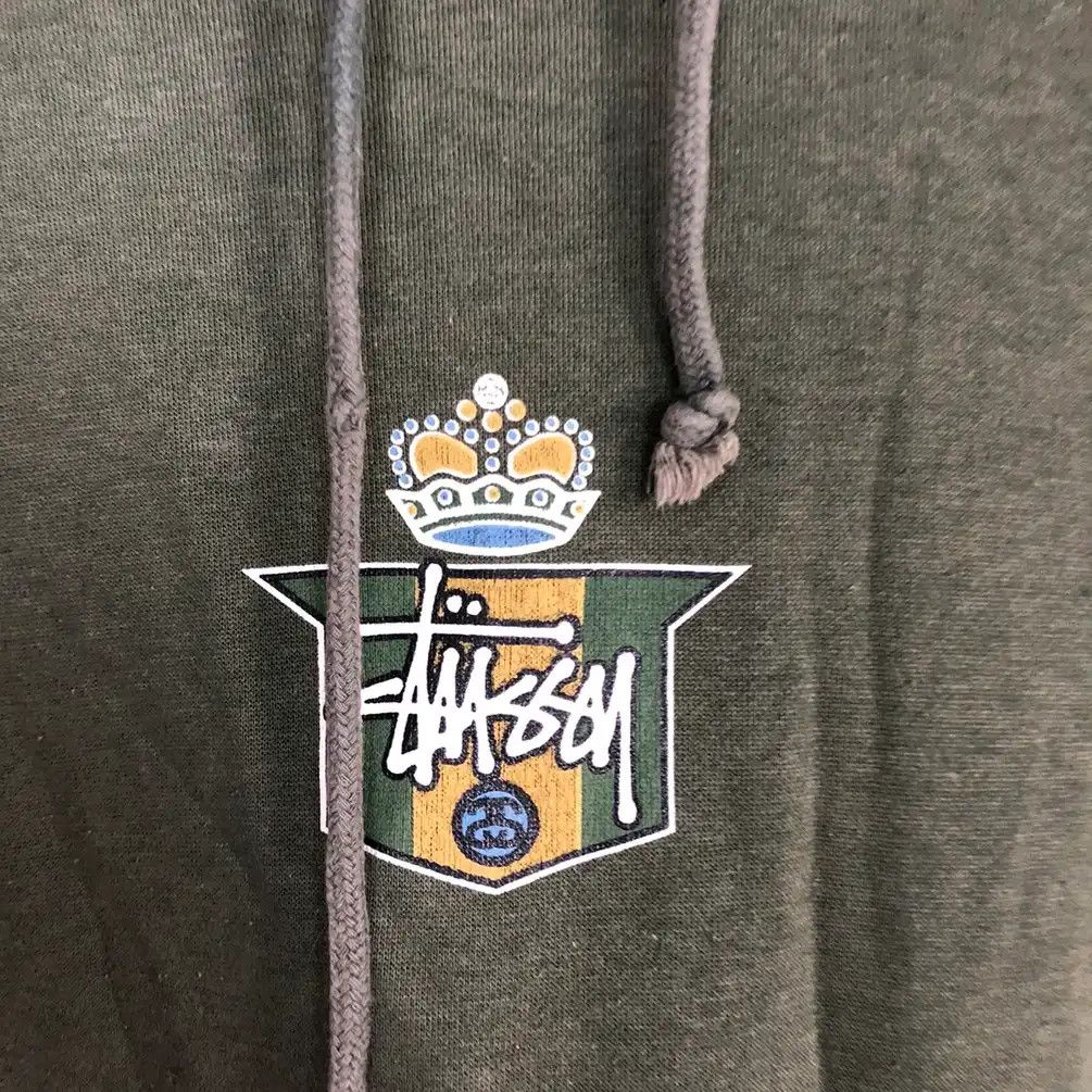 Stussy Stussy crown faded Green Big Logo Hoodies sweatshirt #3739DL Size US M / EU 48-50 / 2 - 6 Thumbnail