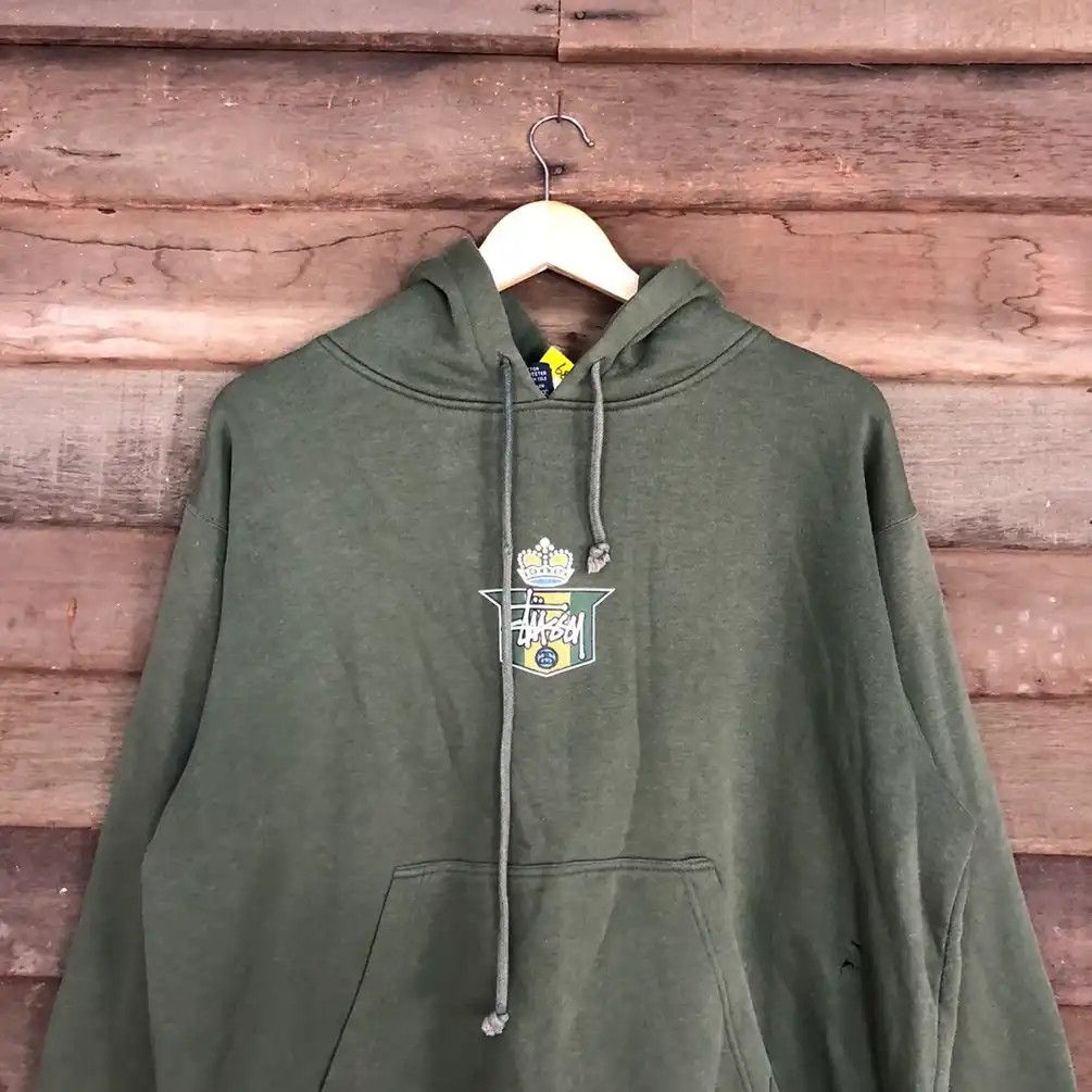 Stussy Stussy crown faded Green Big Logo Hoodies sweatshirt #3739DL Size US M / EU 48-50 / 2 - 7 Thumbnail