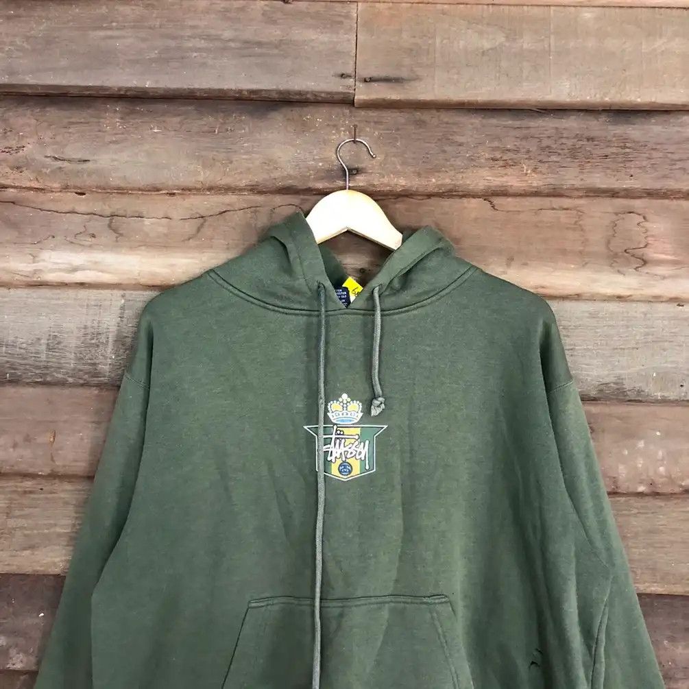 Stussy Stussy crown faded Green Big Logo Hoodies sweatshirt #3739DL Size US M / EU 48-50 / 2 - 14 Thumbnail