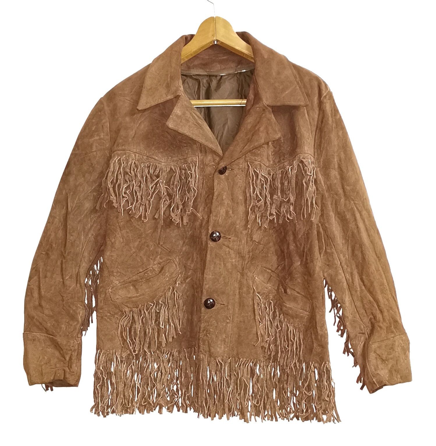 Cowboy Equipment Western Cowboy Leather Suede Fringe Jacket Size US M / EU 48-50 / 2 - 1 Thumbnail