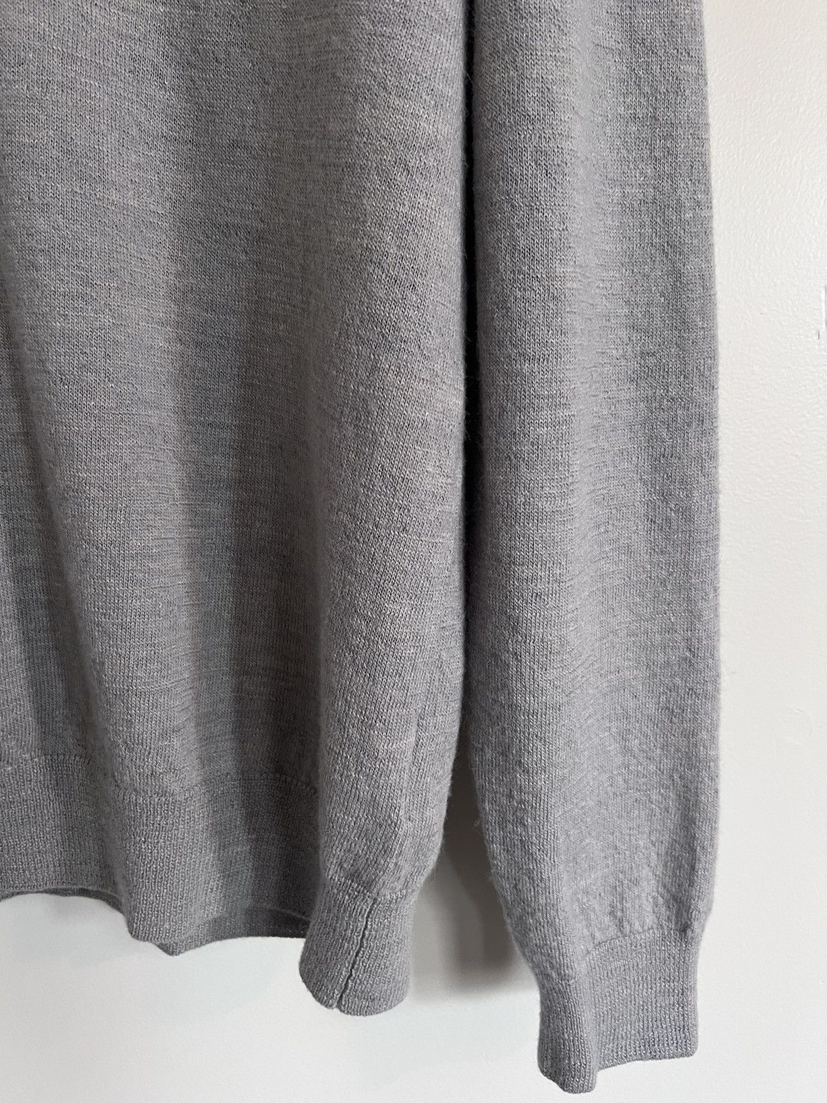 Maison Margiela FW13 Leather elbow-patch v-neck sweater/jumper, L, worn x 6 Size US L / EU 52-54 / 3 - 9 Thumbnail