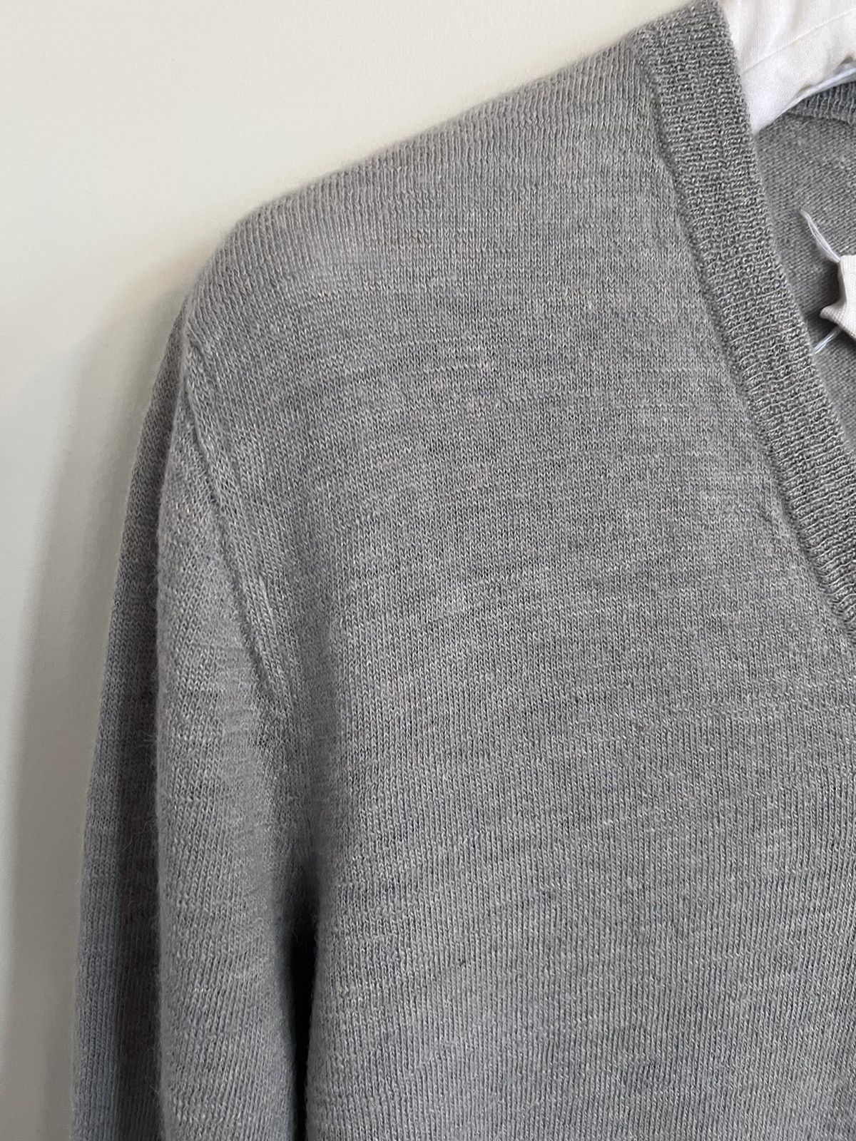 Maison Margiela FW13 Leather elbow-patch v-neck sweater/jumper, L, worn x 6 Size US L / EU 52-54 / 3 - 5 Thumbnail