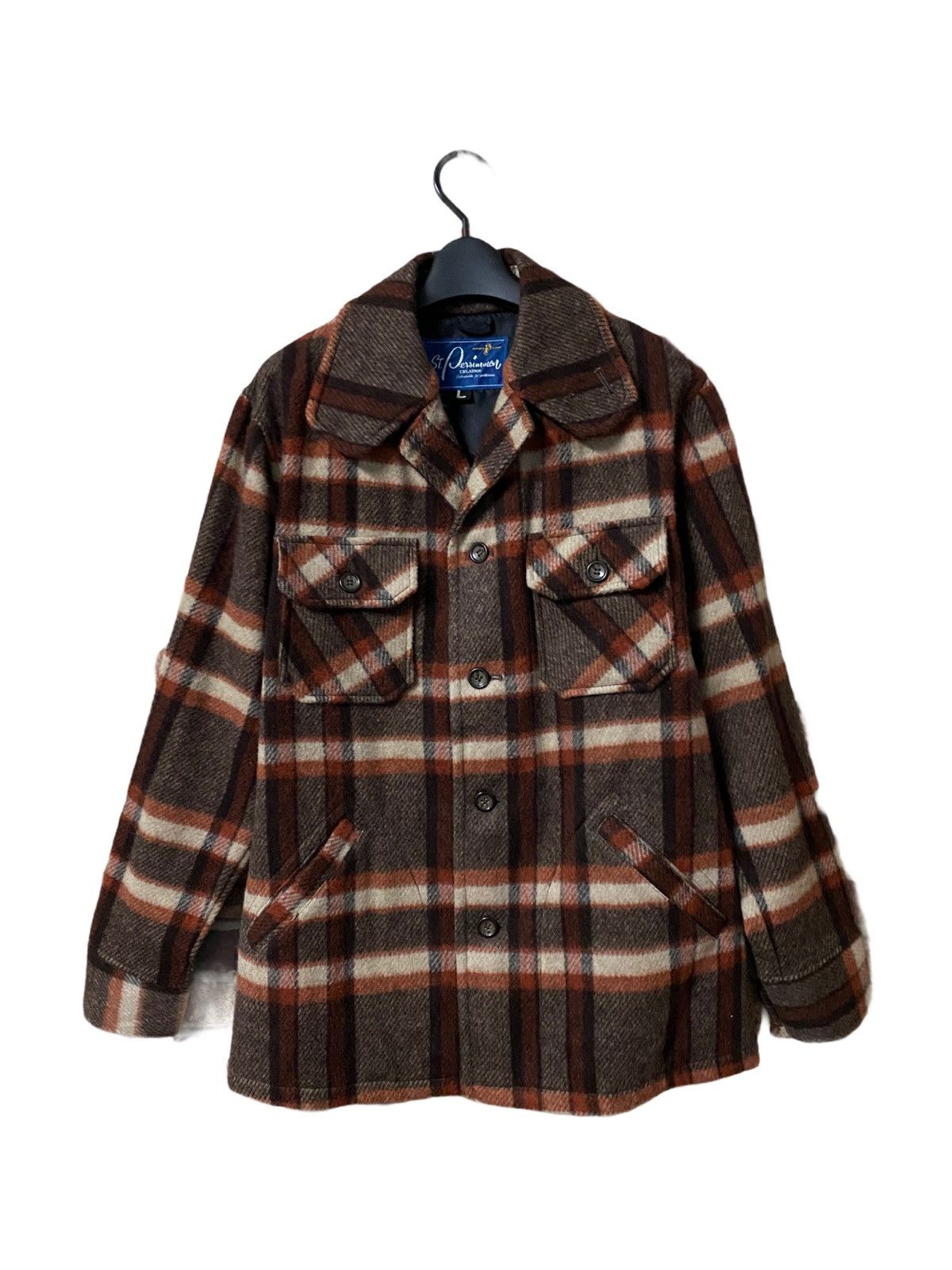 Japanese Brand FLANNEL JACKET Size US L / EU 52-54 / 3 - 1 Thumbnail