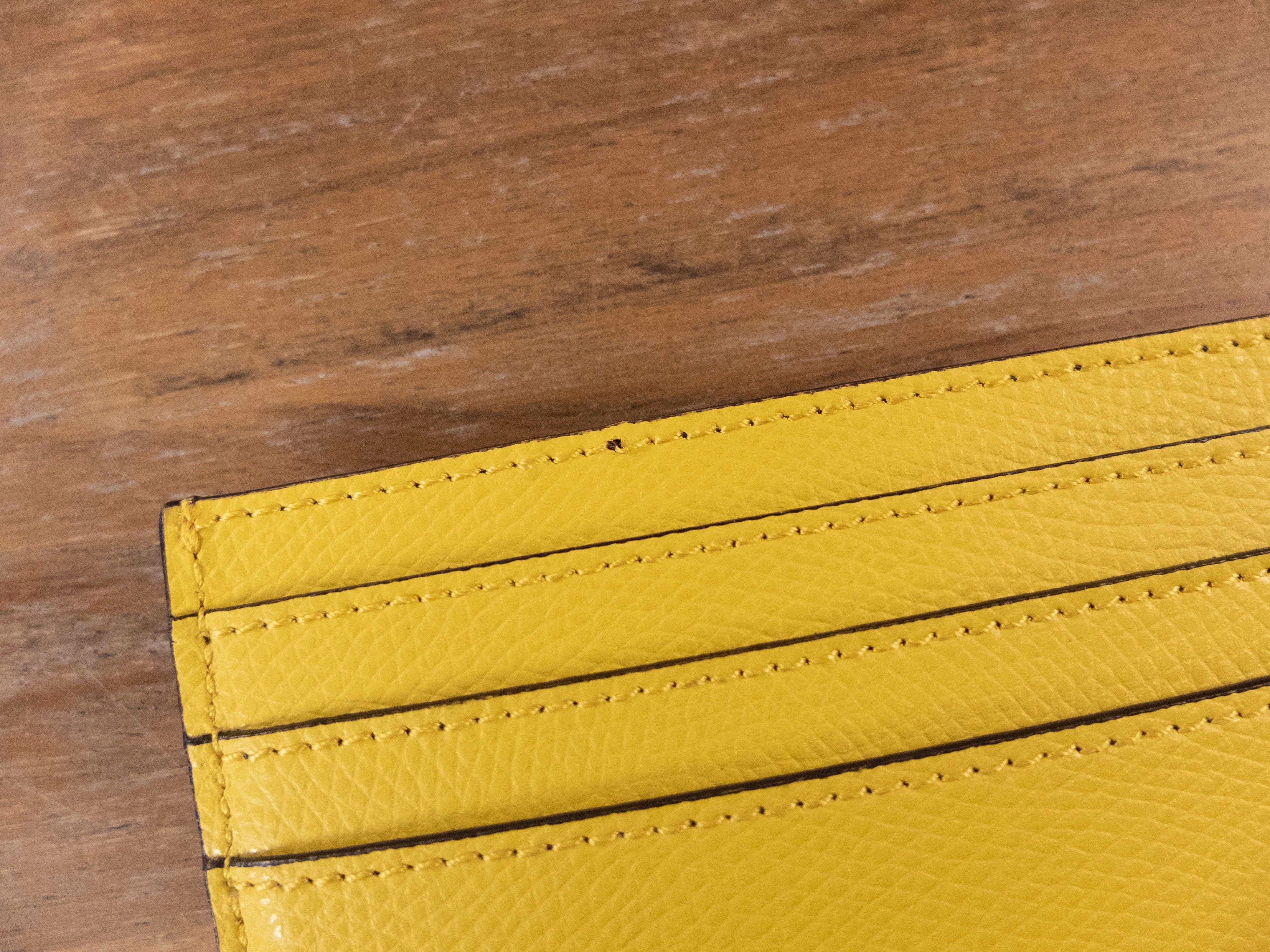 Fendi FENDI yellow F is Fendi plaque leather card holder case Size ONE SIZE - 4 Thumbnail