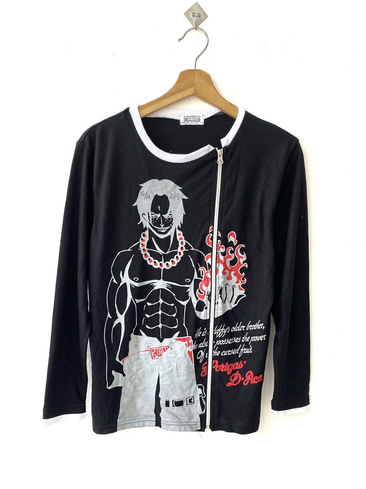 Anime Portgas D•Ace Zipper Sweatshirt Size US S / EU 44-46 / 1 - 1 Thumbnail