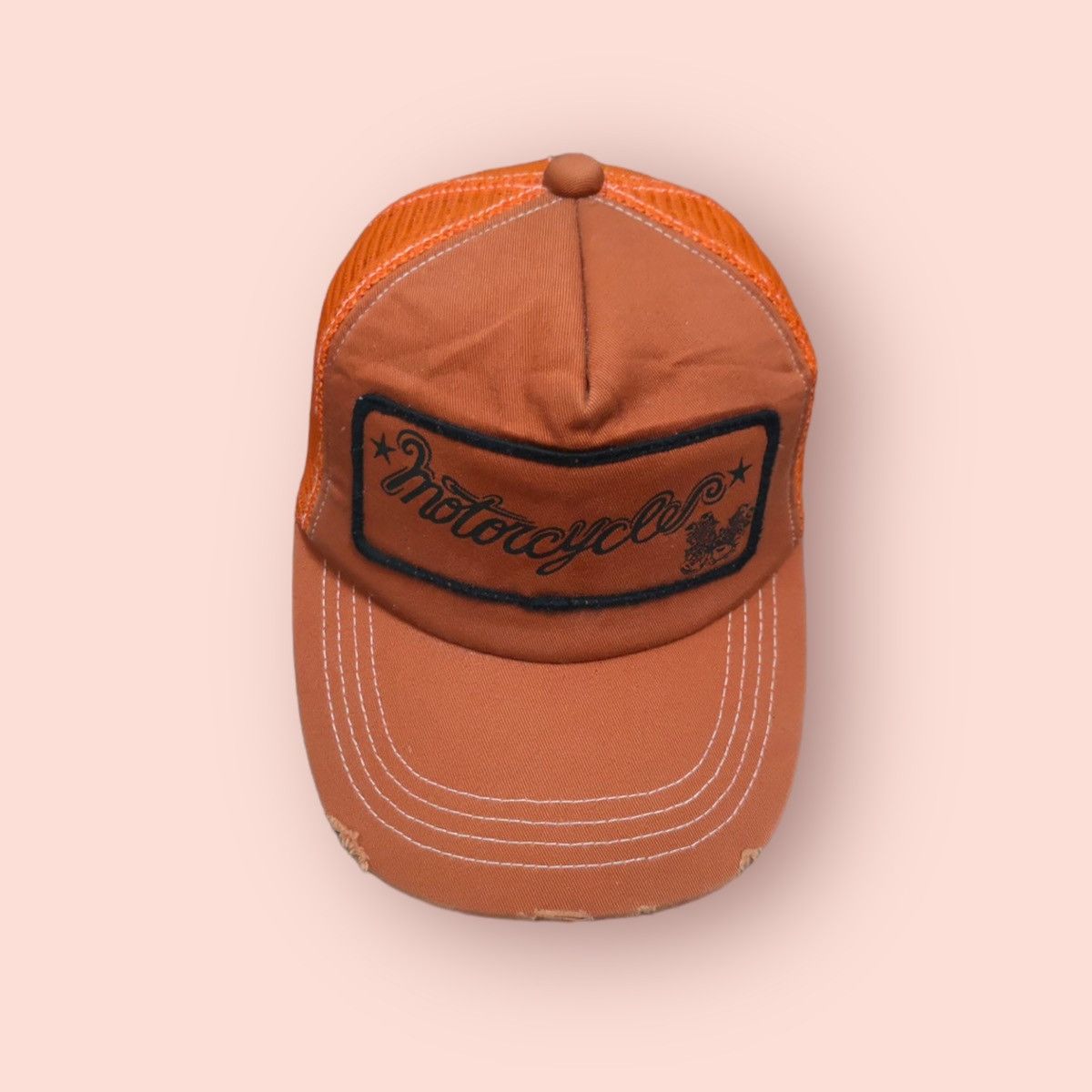 Japanese Brand RARE MOTORCYCLES PATCH TRUCKER HAT Size ONE SIZE - 1 Thumbnail