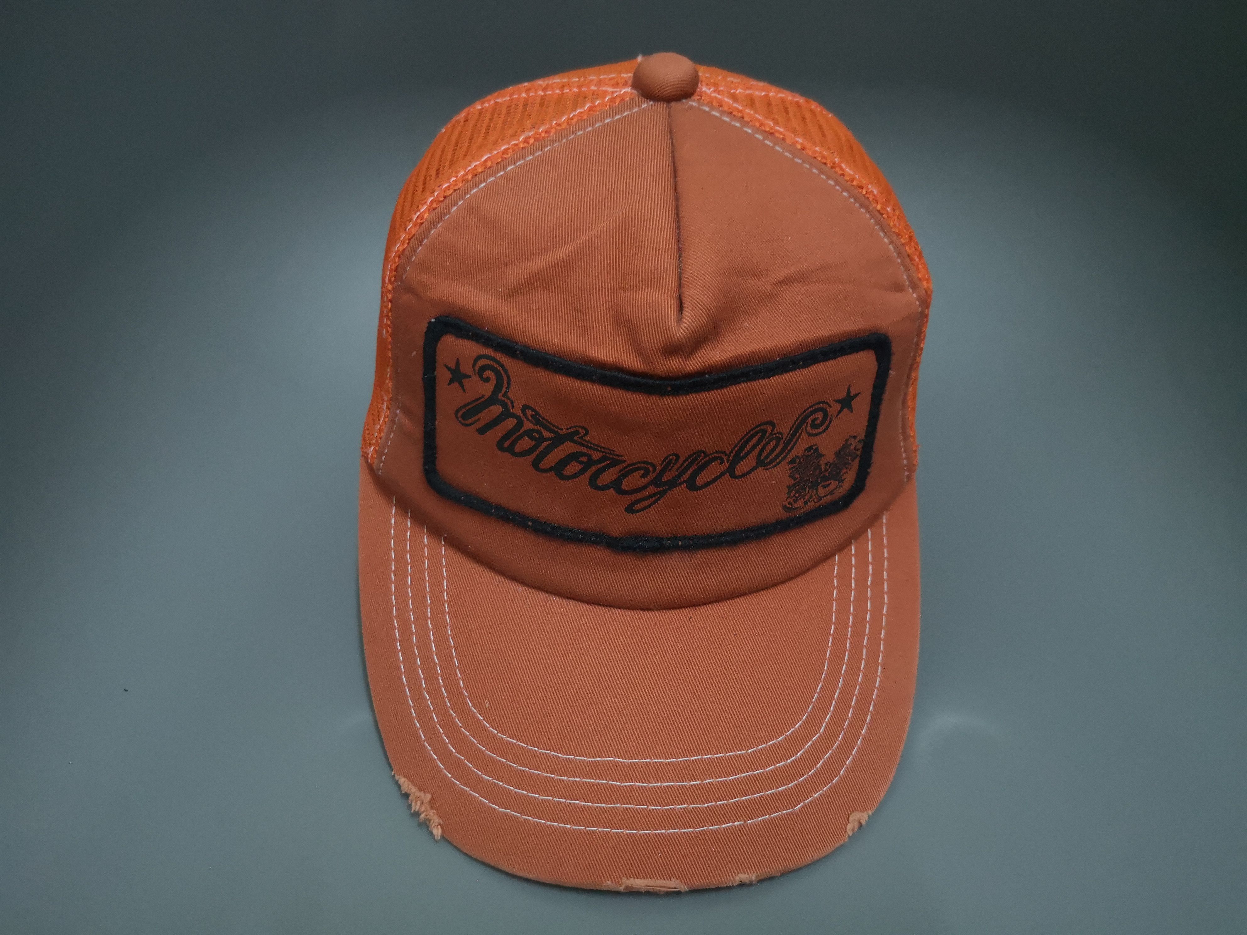 Japanese Brand RARE MOTORCYCLES PATCH TRUCKER HAT Size ONE SIZE - 2 Thumbnail