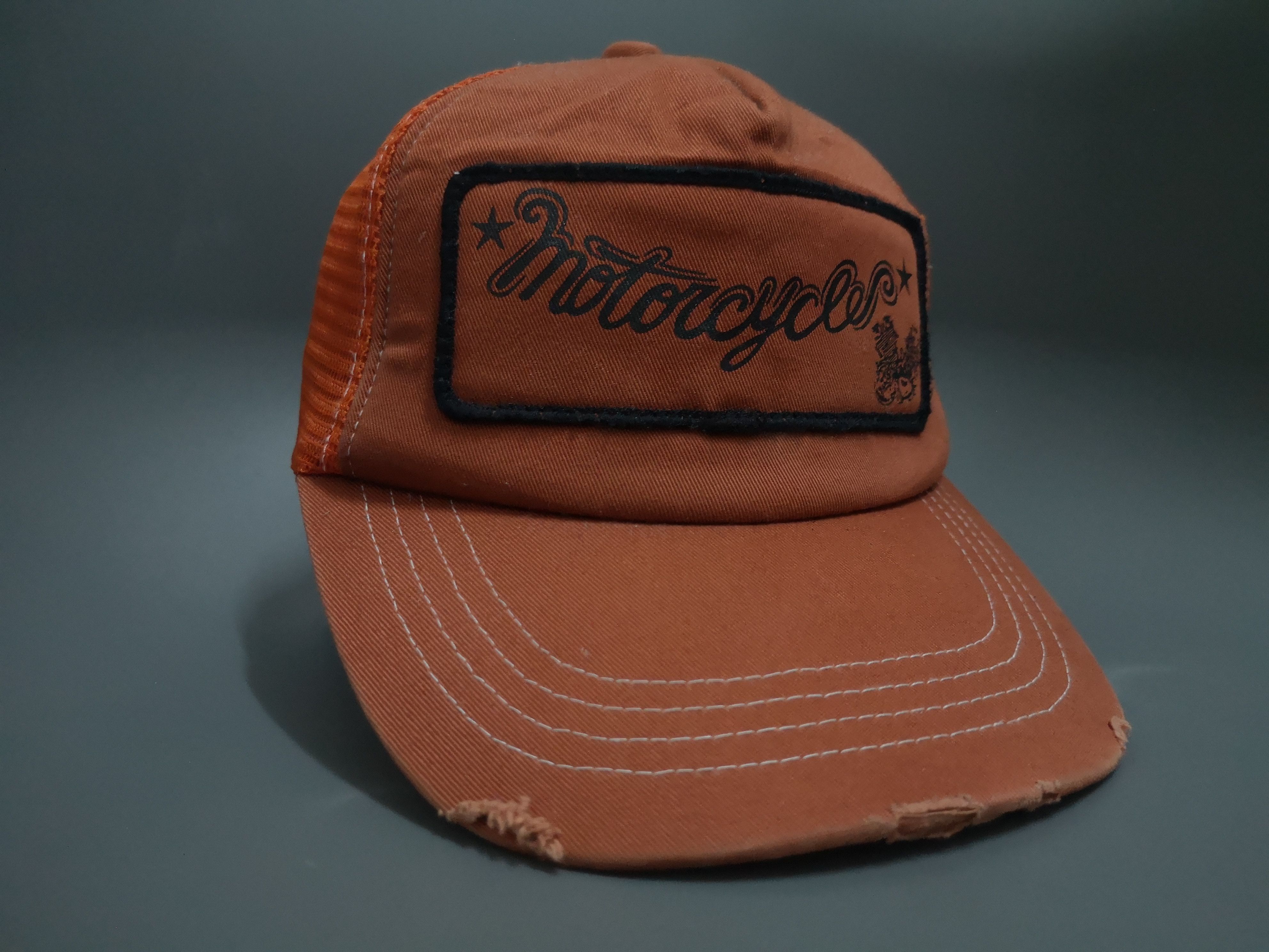 Japanese Brand RARE MOTORCYCLES PATCH TRUCKER HAT Size ONE SIZE - 6 Thumbnail
