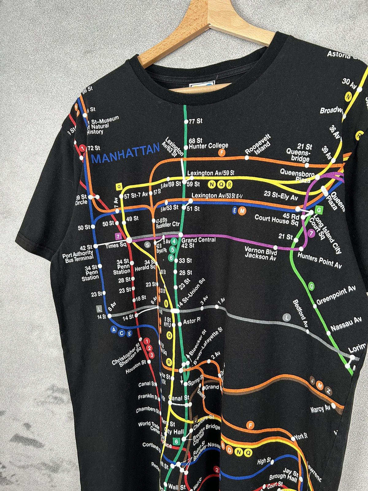 Vintage Vintage New York Subway Retro Map Tee AOP Full Printed 90s Size US XL / EU 56 / 4 - 3 Thumbnail