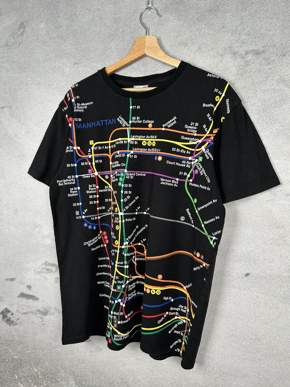 Vintage Vintage New York Subway Retro Map Tee AOP Full Printed 90s Size US XL / EU 56 / 4 - 2 Thumbnail