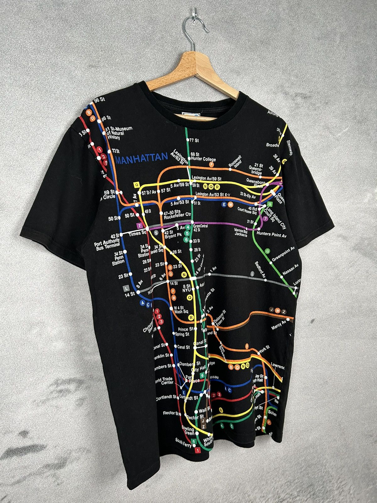 Vintage Vintage New York Subway Retro Map Tee AOP Full Printed 90s Size US XL / EU 56 / 4 - 4 Thumbnail