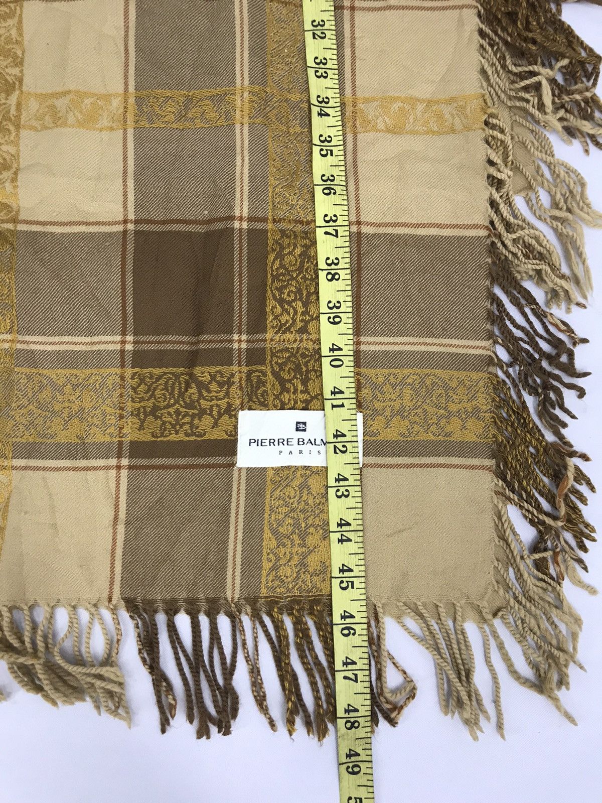 Designer Vintage Pierre Balmain Paris Nova Check Muffler Scarf Size ONE SIZE - 5 Thumbnail