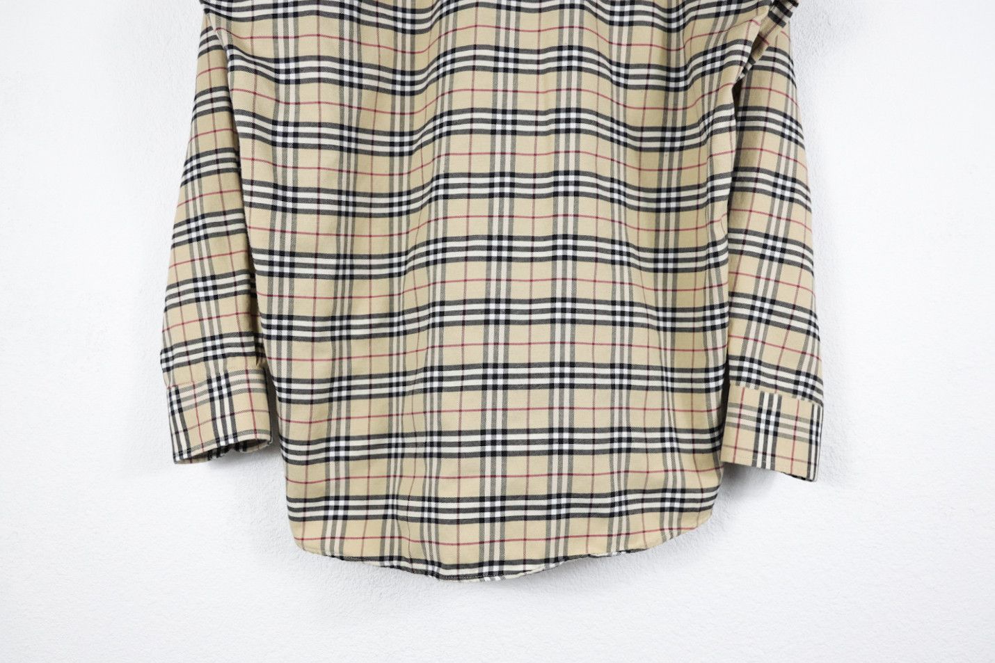 Burberry × Flannel Burberry Pocket Logo Vintage Nova Check Beige Oxford Shirt Size US M / EU 48-50 / 2 - 8 Thumbnail