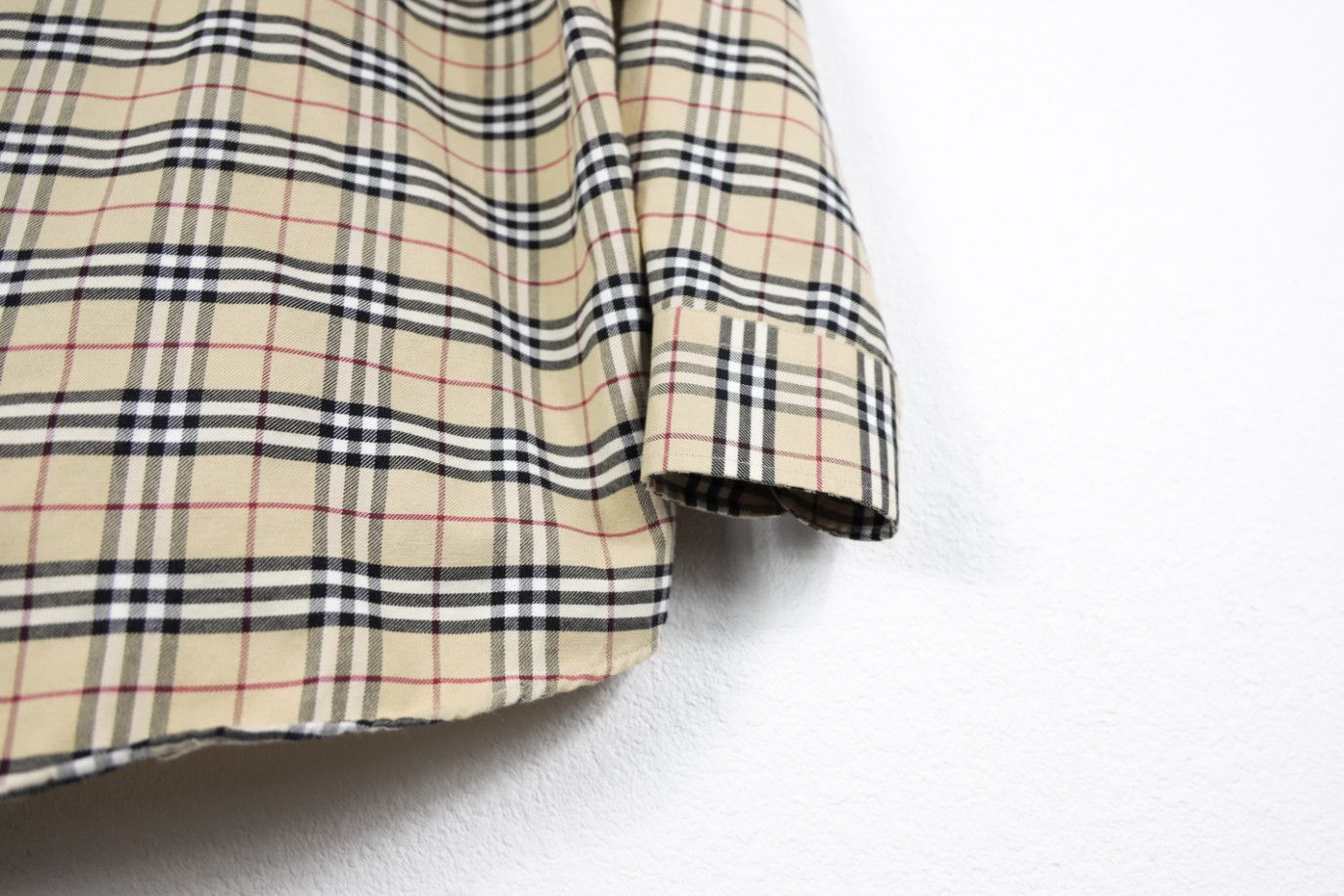 Burberry × Flannel Burberry Pocket Logo Vintage Nova Check Beige Oxford Shirt Size US M / EU 48-50 / 2 - 9 Thumbnail