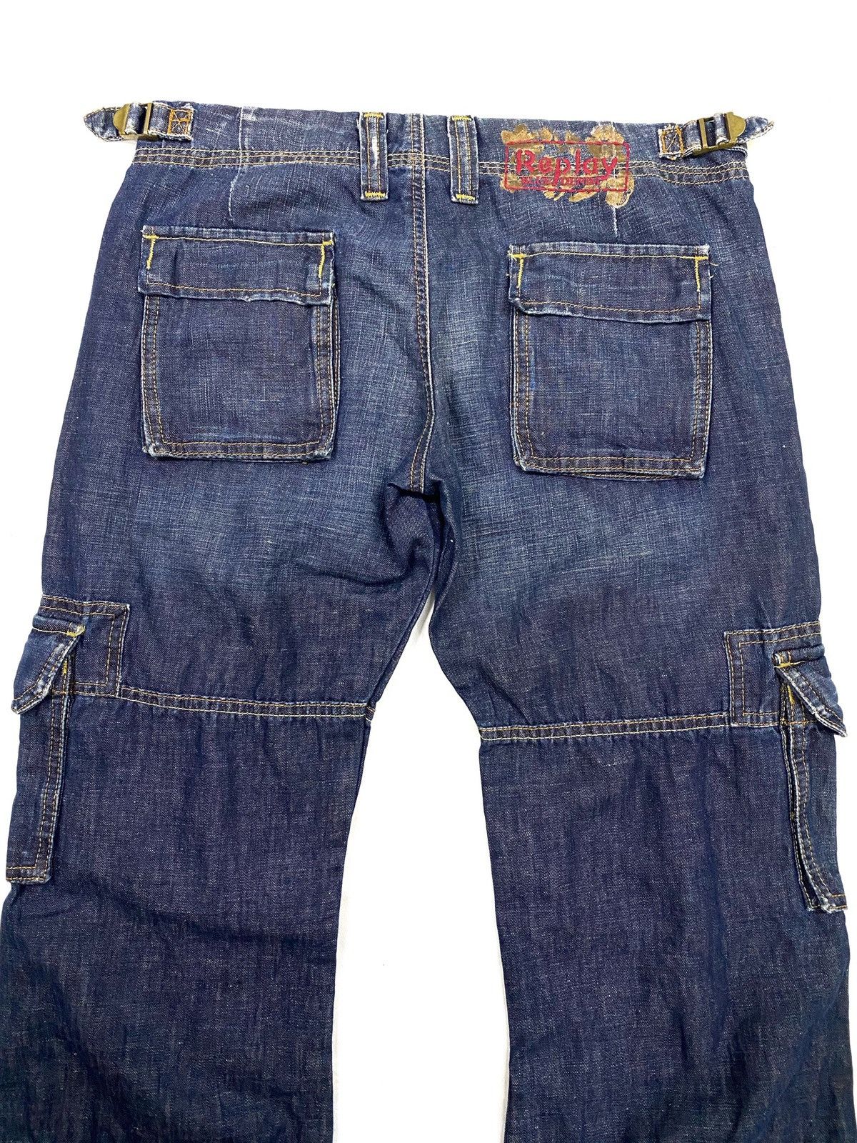 Japanese Brand Replay Tactical Cargo Denim Size US 30 / EU 46 - 7 Thumbnail