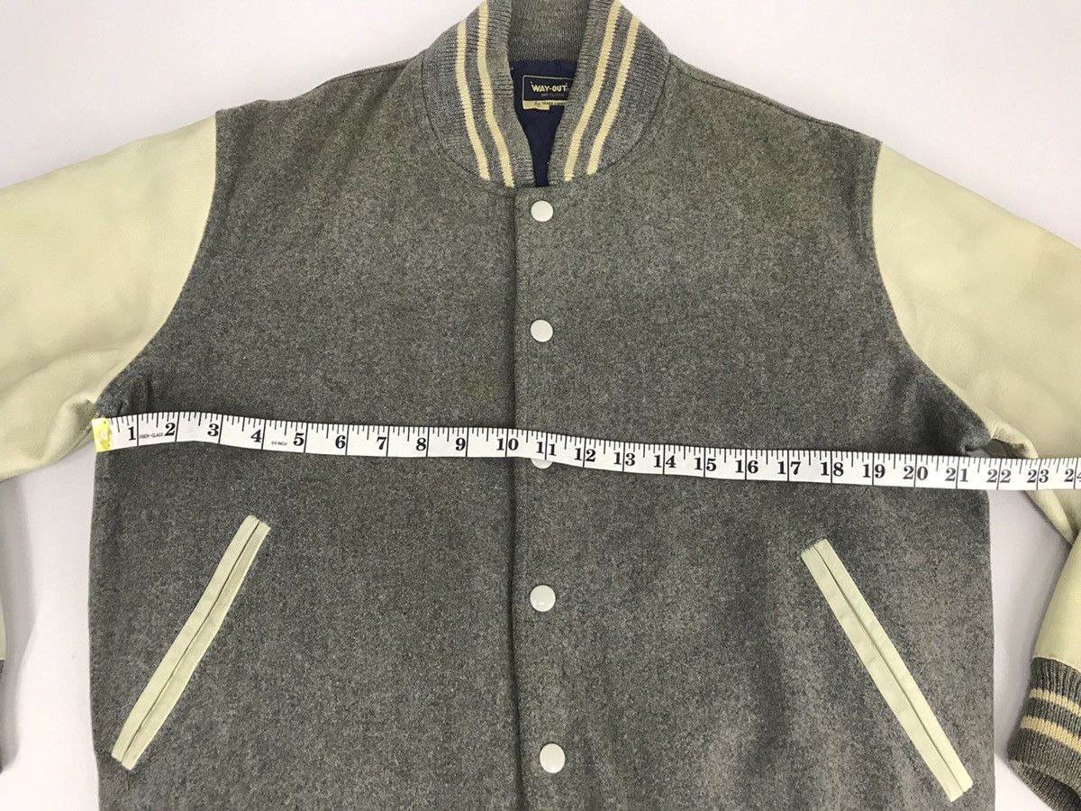 Japanese Brand × Vintage Vintage 90s Way Out Classic Varsity Leather Jacket Size US M / EU 48-50 / 2 - 8 Thumbnail