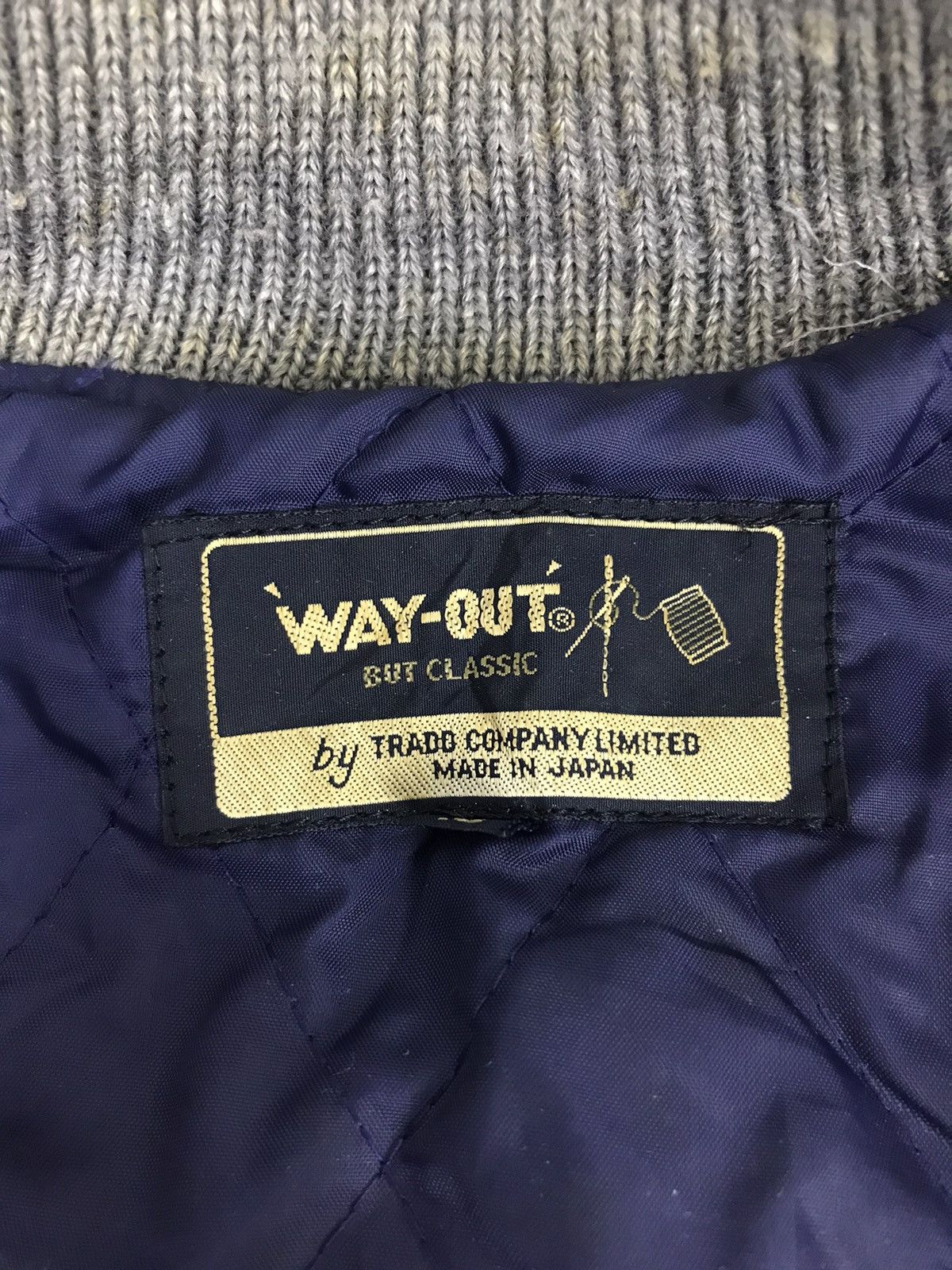 Japanese Brand × Vintage Vintage 90s Way Out Classic Varsity Leather Jacket Size US M / EU 48-50 / 2 - 5 Thumbnail