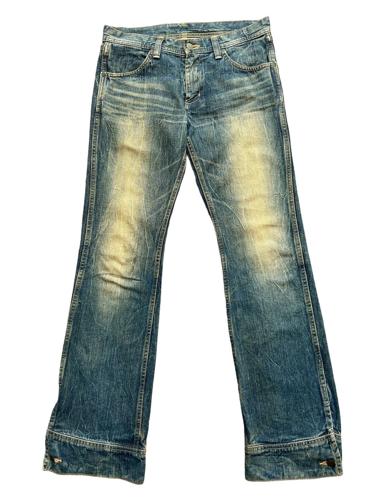 Lee Lee Bondage Multipocket Distressed Mudwash Flare Jeans 31x33 Size US 31 - 1 Thumbnail