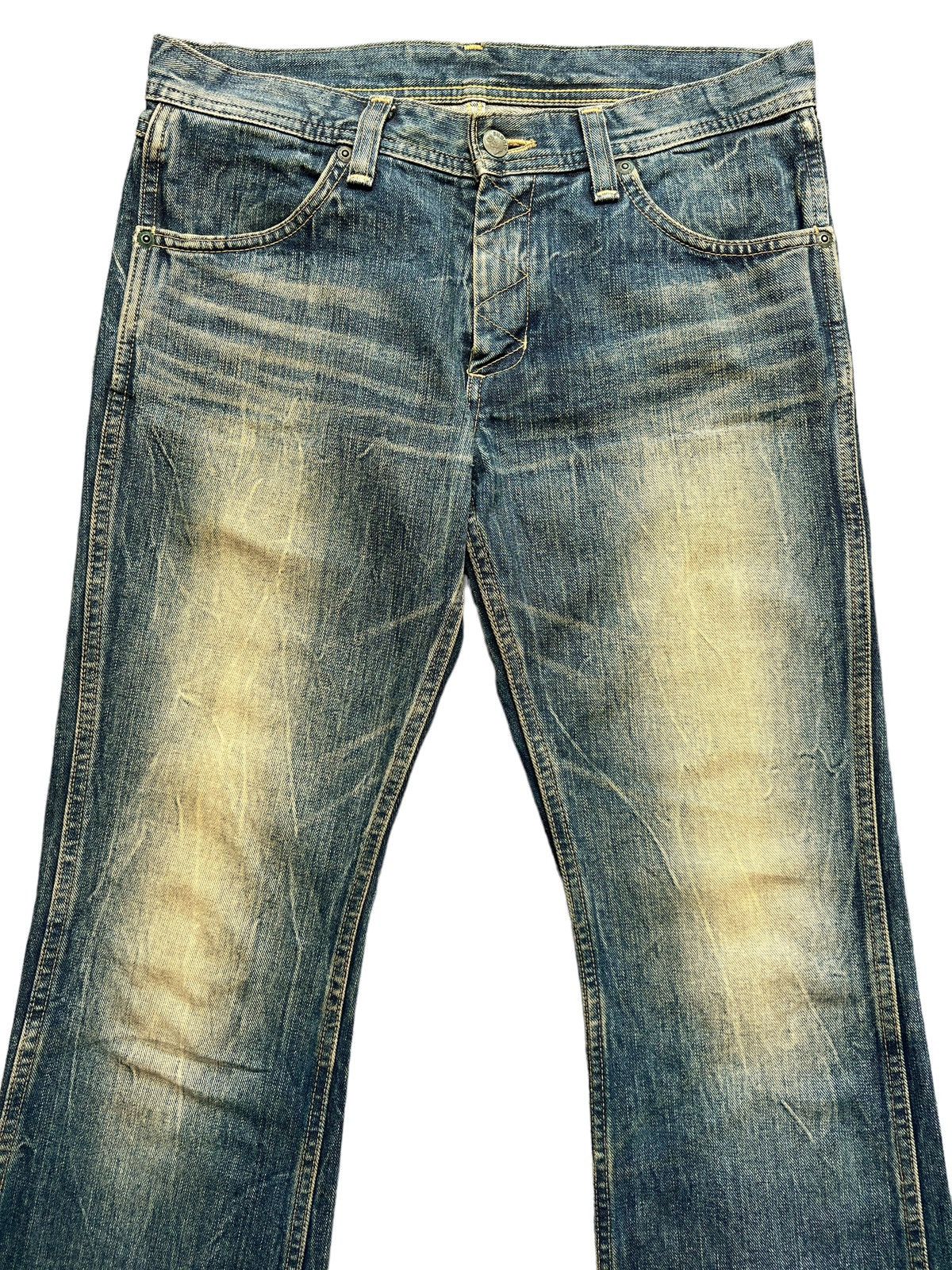 Lee Lee Bondage Multipocket Distressed Mudwash Flare Jeans 31x33 Size US 31 - 4 Thumbnail
