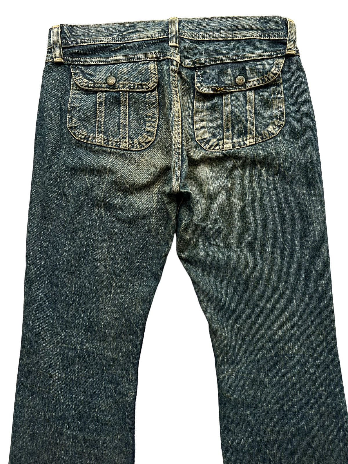 Lee Lee Bondage Multipocket Distressed Mudwash Flare Jeans 31x33 Size US 31 - 6 Thumbnail