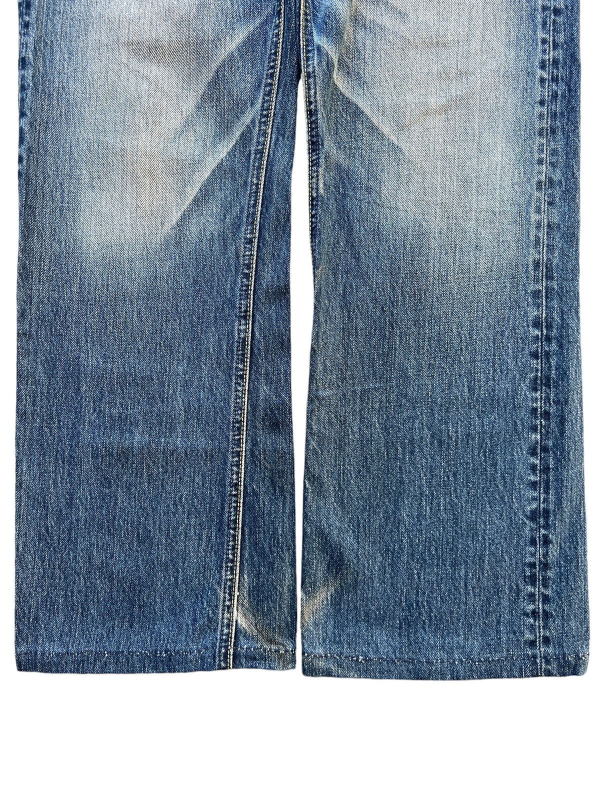 Blue Blue Japan × Japanese Brand Vintage Blue Blue Japan Distressed Faded Denim Jeans 31x28 Size 31" - 4 Thumbnail