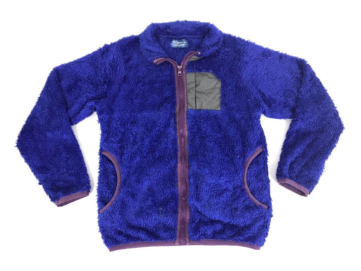 Japanese Brand Vintage Navy Wool Sweater Jacket Zipper Design Streetwear Size US XS / EU 42 / 0 - 1 Thumbnail