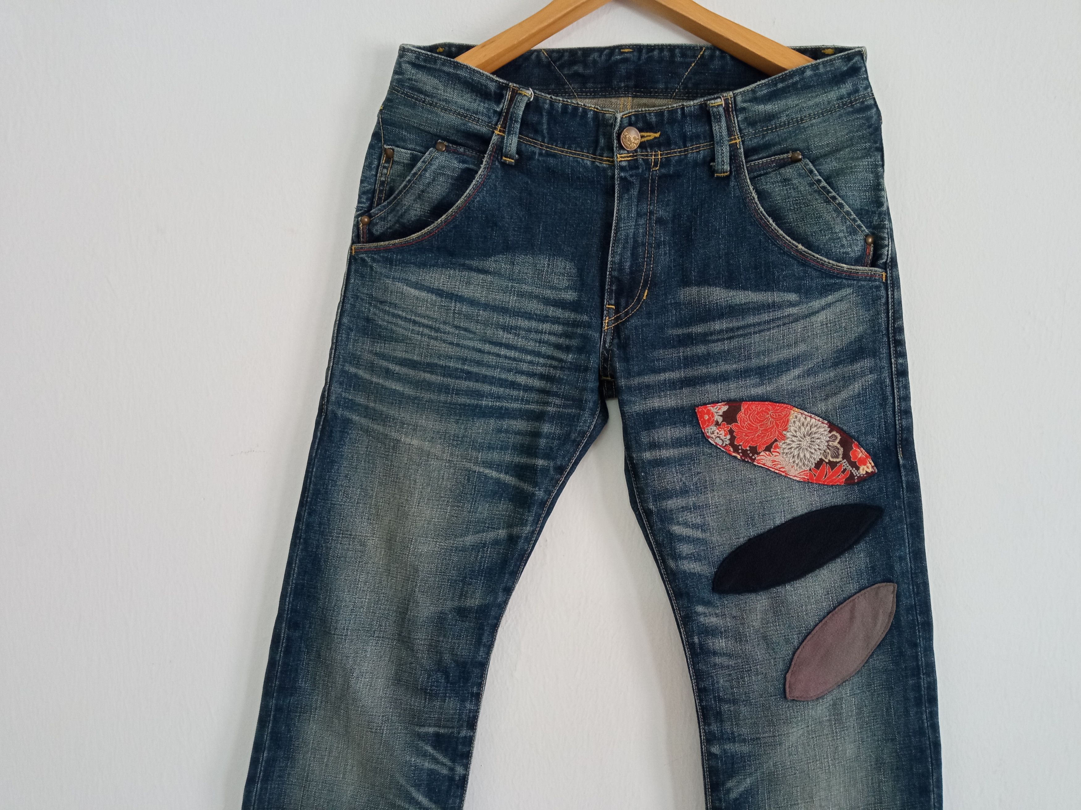 Japanese Brand × Takeo Kikuchi 🔥🔥Takeo Kikuchi Patchwork Distressed Jeans Denim Size US 32 / EU 48 - 5 Thumbnail