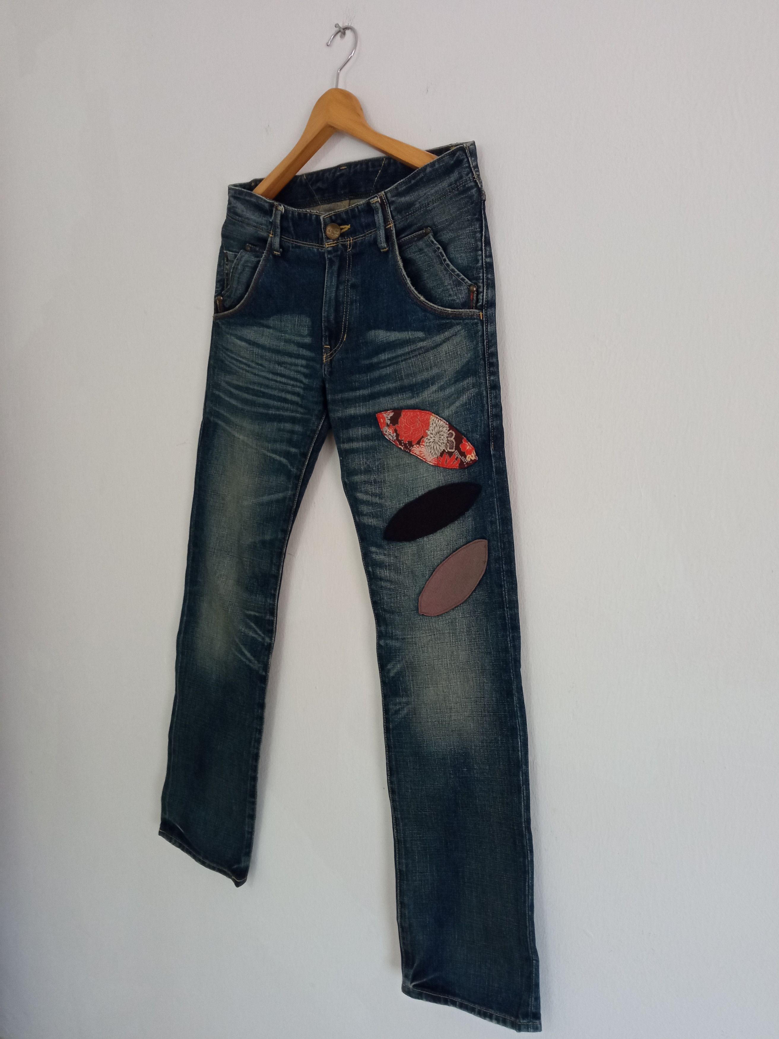 Japanese Brand × Takeo Kikuchi 🔥🔥Takeo Kikuchi Patchwork Distressed Jeans Denim Size US 32 / EU 48 - 3 Thumbnail