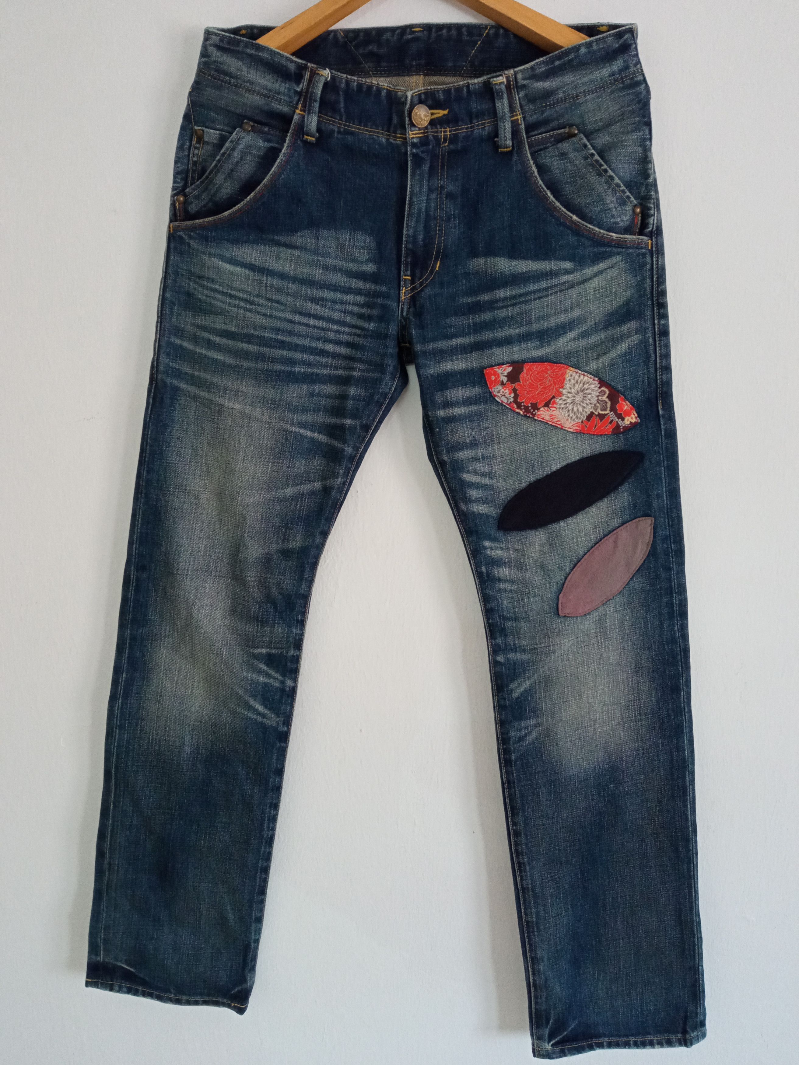 Japanese Brand × Takeo Kikuchi 🔥🔥Takeo Kikuchi Patchwork Distressed Jeans Denim Size US 32 / EU 48 - 4 Thumbnail