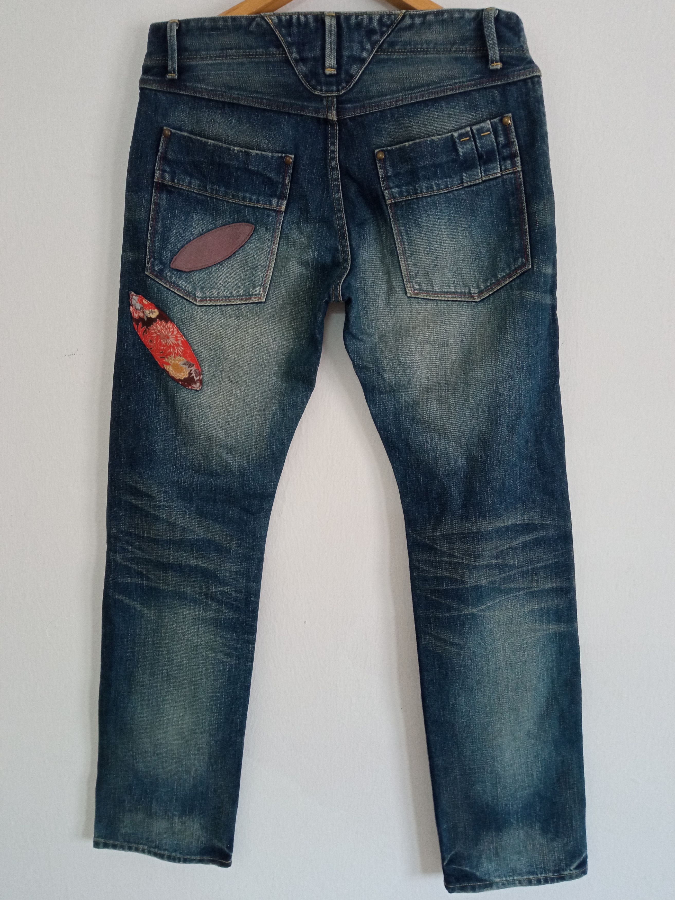 Japanese Brand × Takeo Kikuchi 🔥🔥Takeo Kikuchi Patchwork Distressed Jeans Denim Size US 32 / EU 48 - 14 Thumbnail