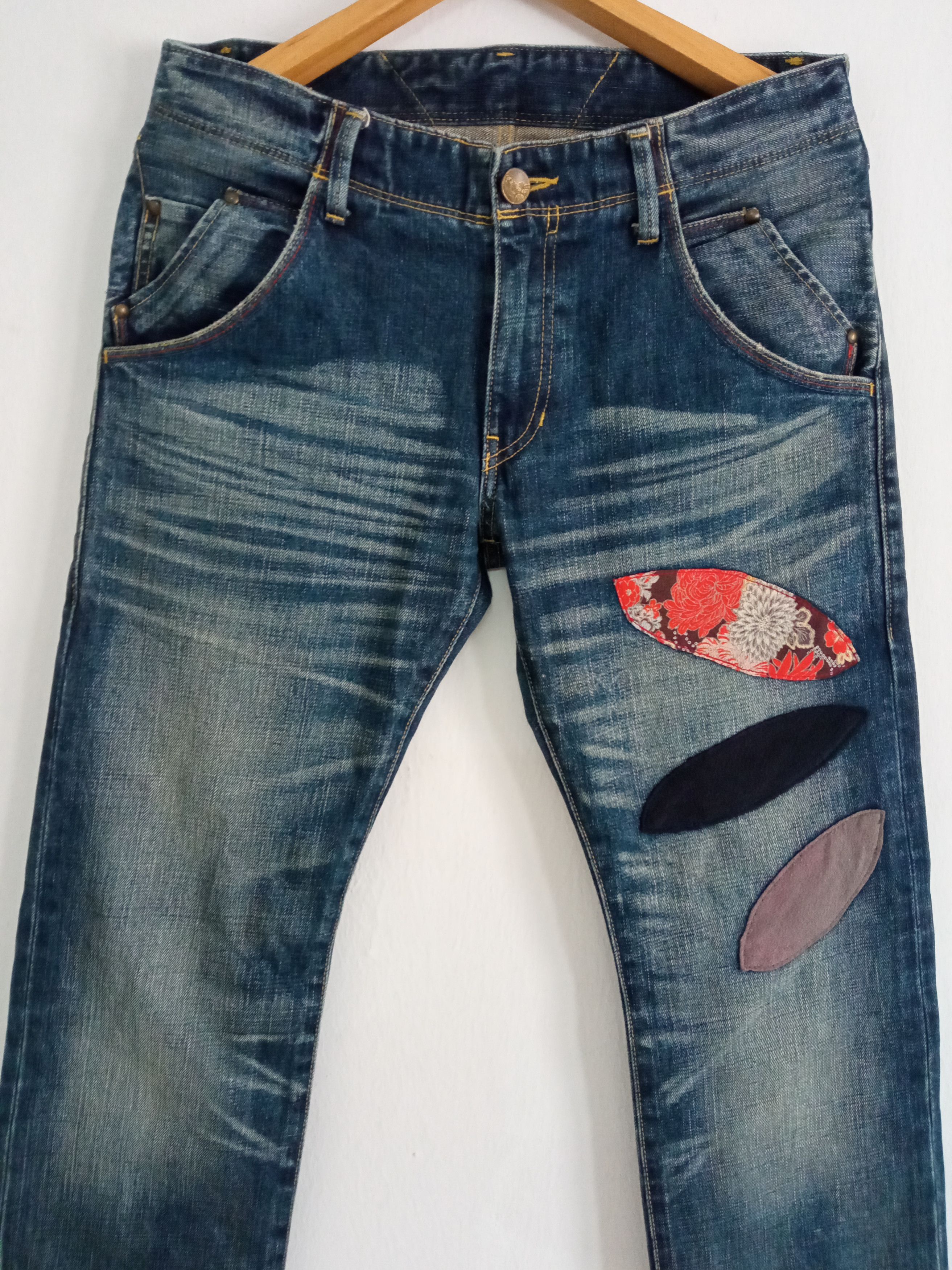 Japanese Brand × Takeo Kikuchi 🔥🔥Takeo Kikuchi Patchwork Distressed Jeans Denim Size US 32 / EU 48 - 7 Thumbnail