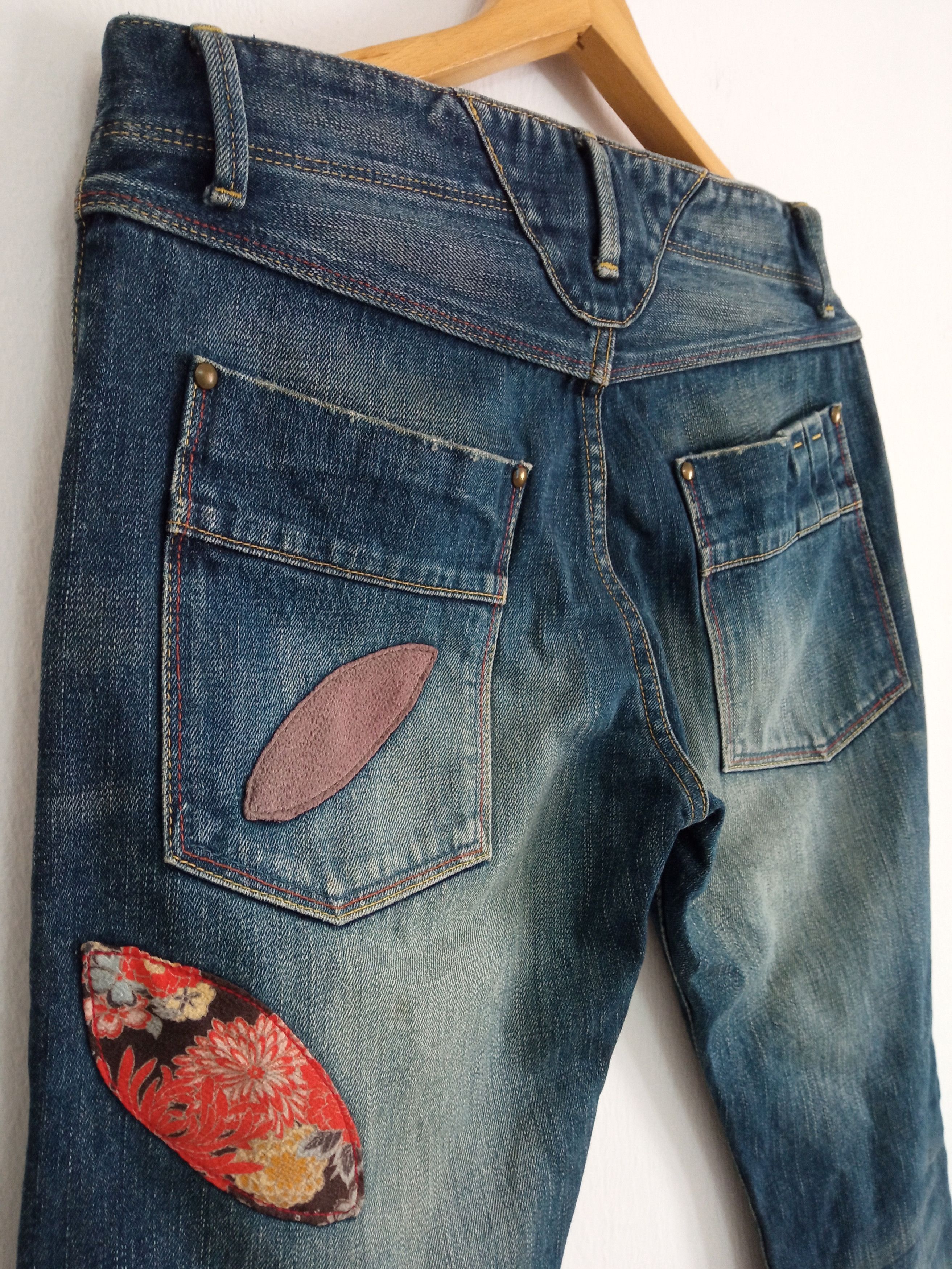 Japanese Brand × Takeo Kikuchi 🔥🔥Takeo Kikuchi Patchwork Distressed Jeans Denim Size US 32 / EU 48 - 18 Thumbnail