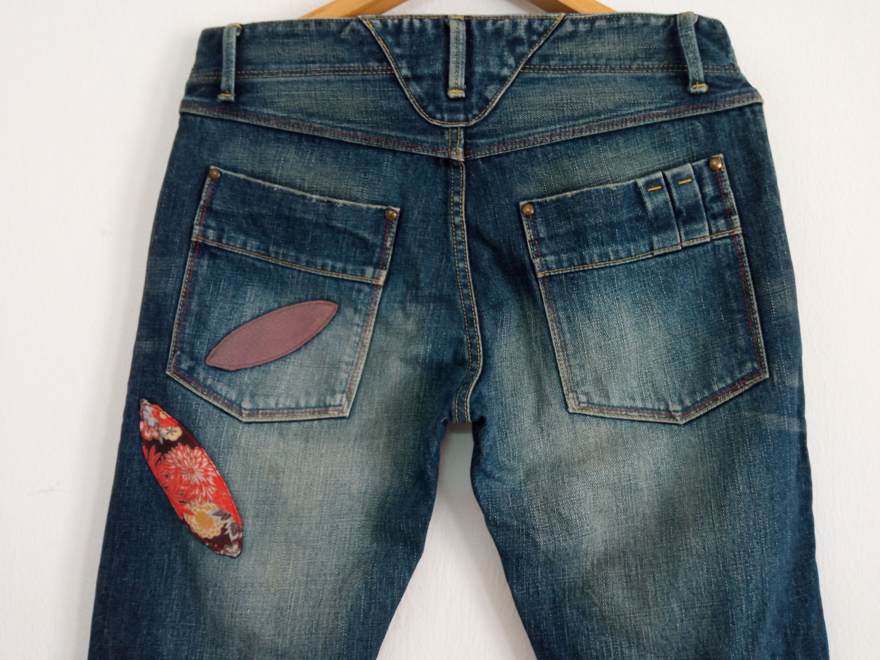 Japanese Brand × Takeo Kikuchi 🔥🔥Takeo Kikuchi Patchwork Distressed Jeans Denim Size US 32 / EU 48 - 15 Thumbnail