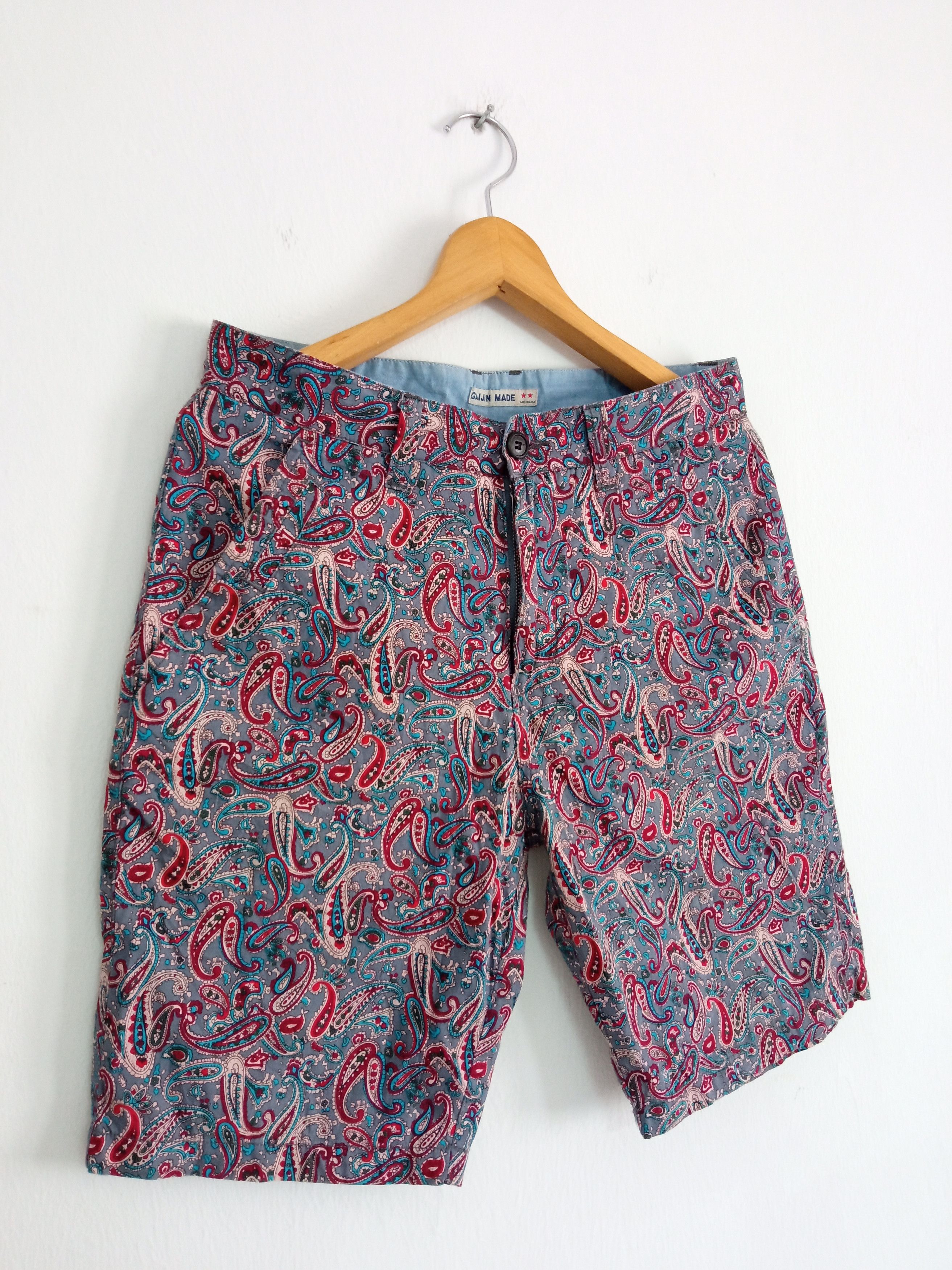 Japanese Brand × Vintage 🔥🔥Gaijin Made Full Print Paisley Bandana Short Pants Size US 31 - 2 Thumbnail