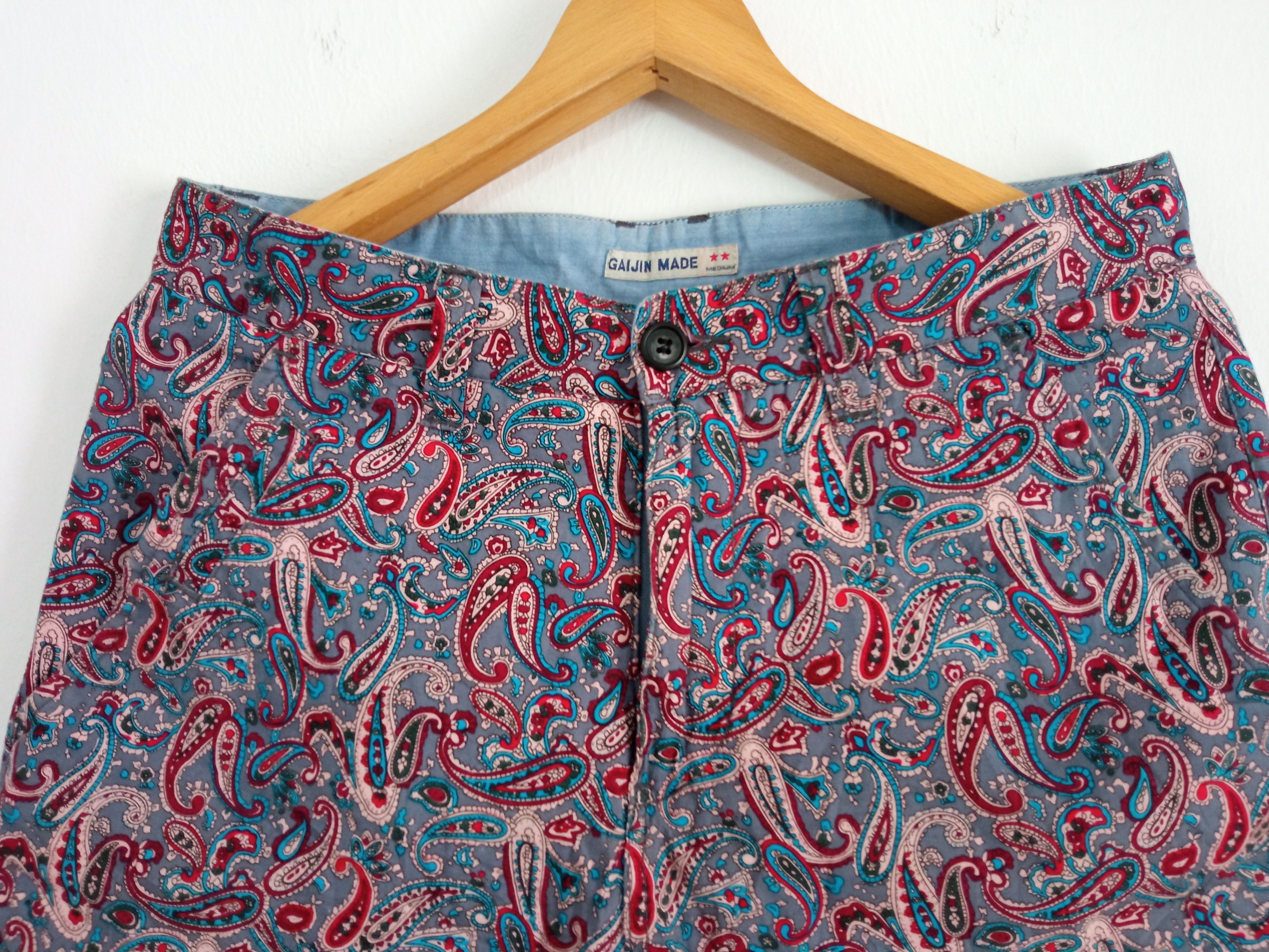 Japanese Brand × Vintage 🔥🔥Gaijin Made Full Print Paisley Bandana Short Pants Size US 31 - 5 Thumbnail