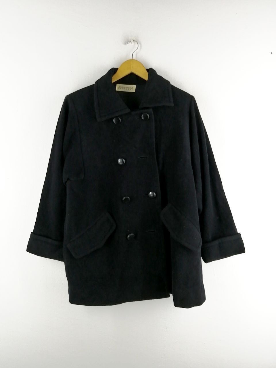 Givenchy GIVENCHY NOVELLE BOUTIQUE BLACK LONG WOOL COAT Size US M / EU 48-50 / 2 - 1 Thumbnail