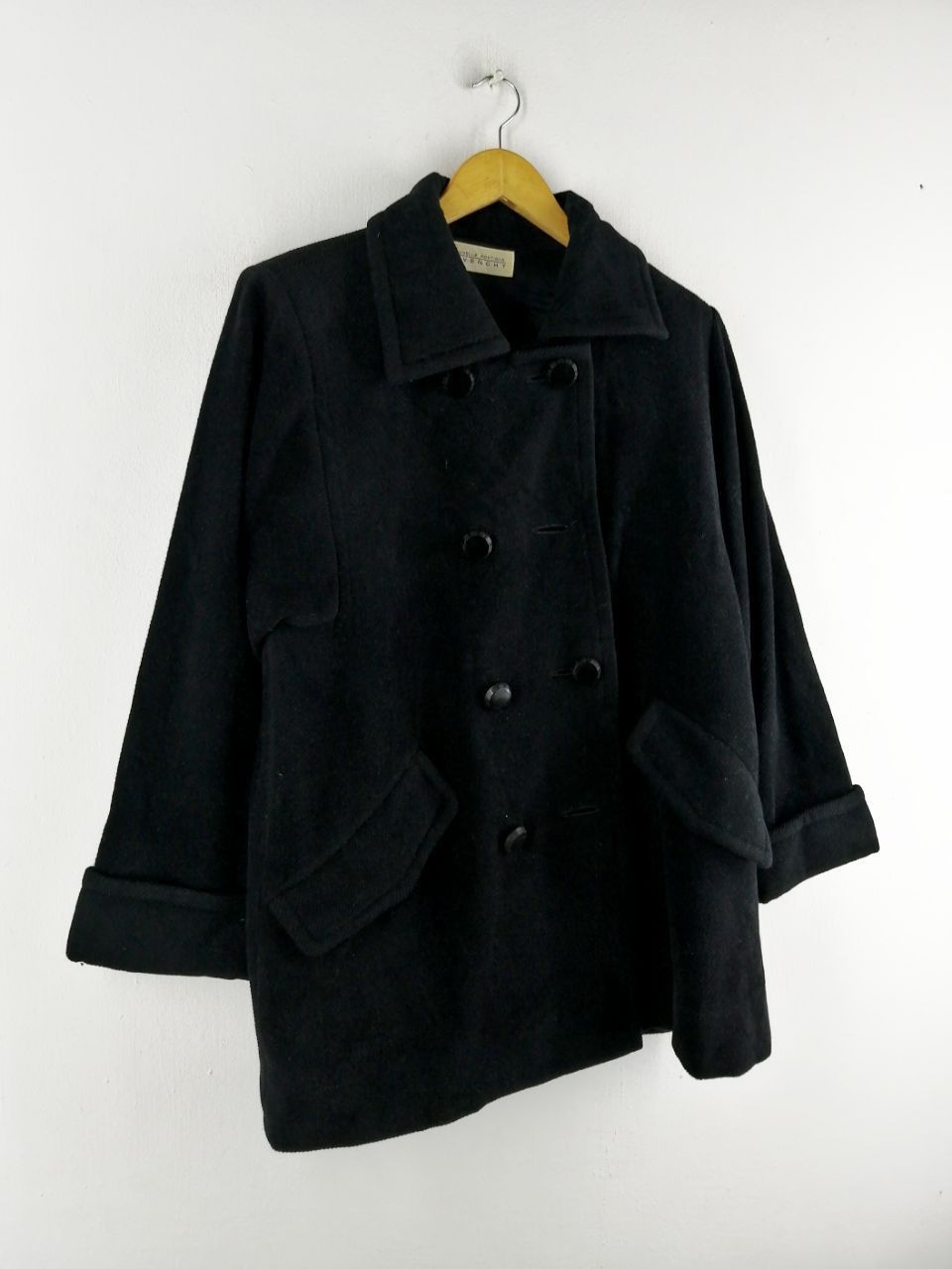 Givenchy GIVENCHY NOVELLE BOUTIQUE BLACK LONG WOOL COAT Size US M / EU 48-50 / 2 - 6 Thumbnail