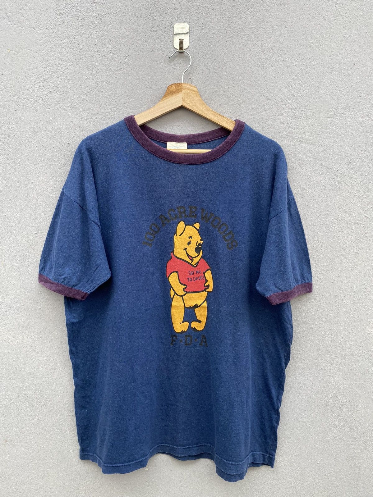 Cartoon Network × Vintage Vintage 90’s POOH “SAY NO TO DRUGS” Ringer Tee Size US L / EU 52-54 / 3 - 1 Thumbnail