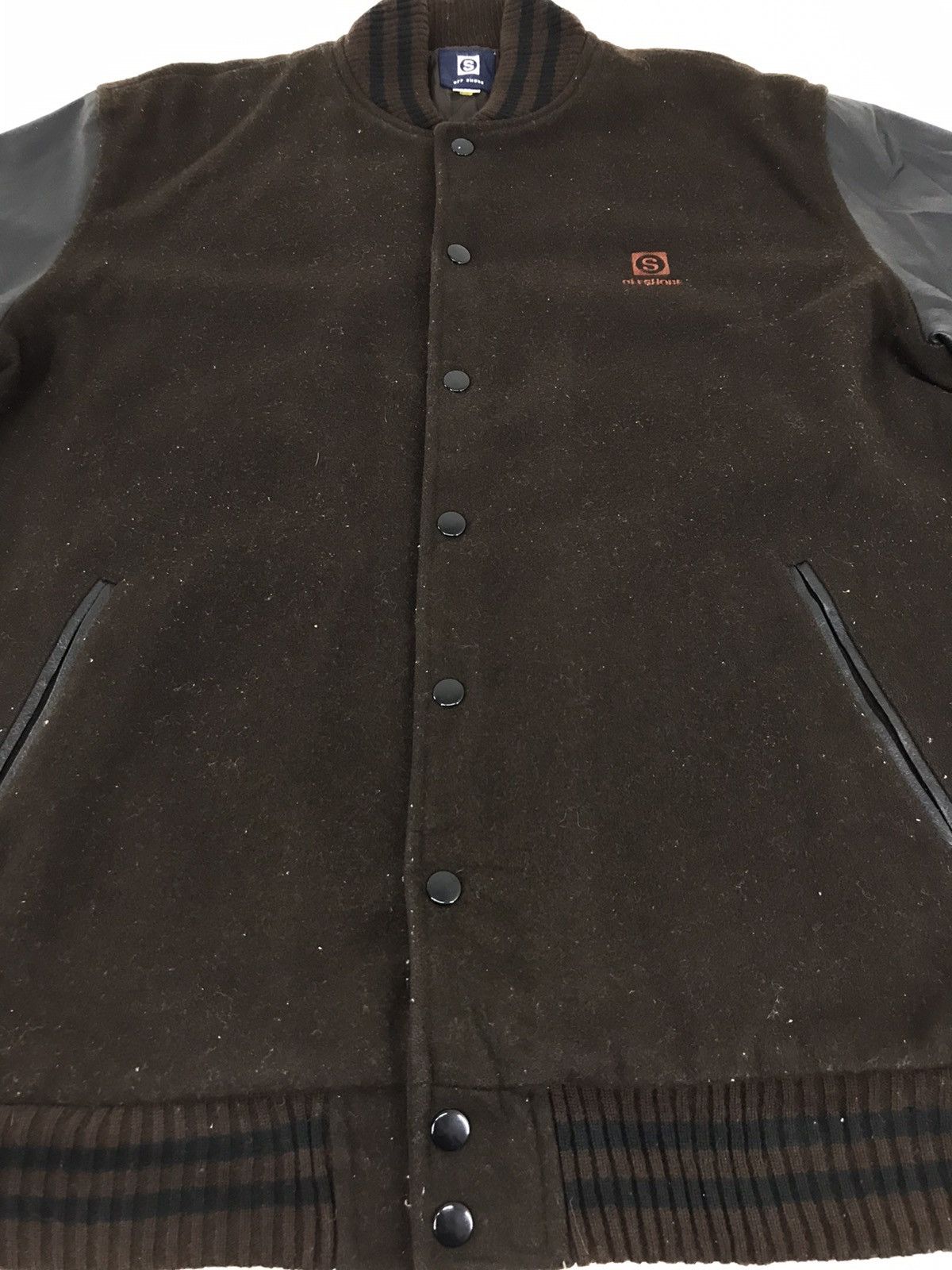 Japanese Brand Offshore Varsity Jacket Wool With Quilted Inner Size US L / EU 52-54 / 3 - 3 Thumbnail