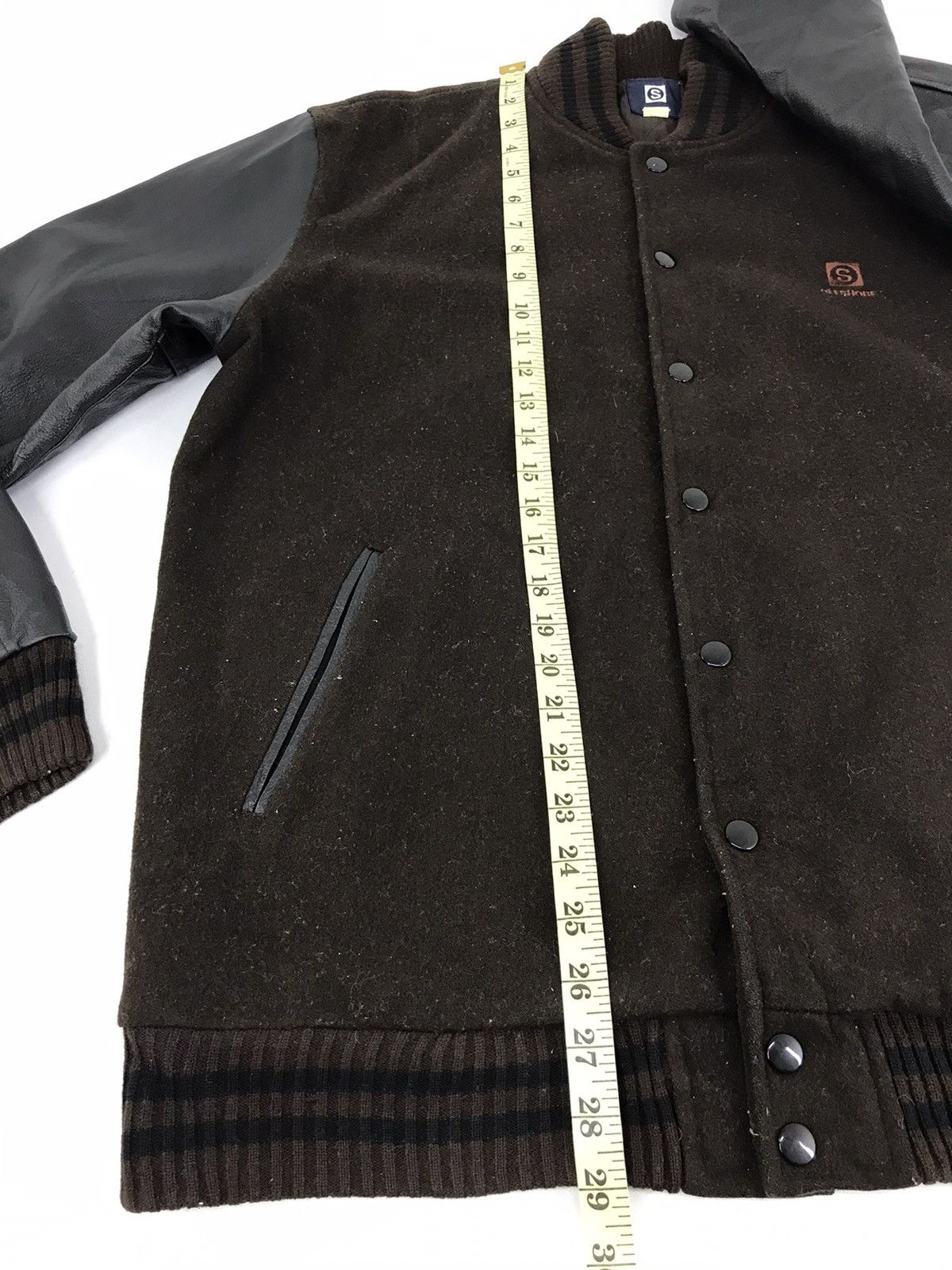 Japanese Brand Offshore Varsity Jacket Wool With Quilted Inner Size US L / EU 52-54 / 3 - 11 Thumbnail